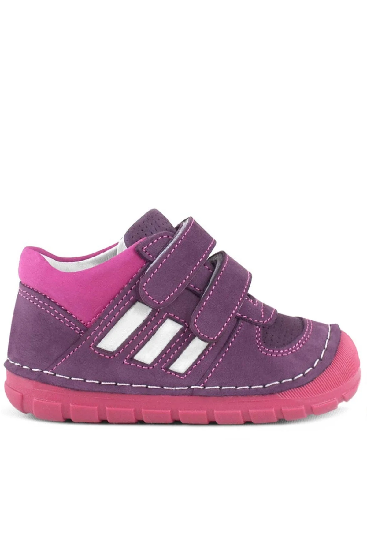 Rakerplus Grizzy Hakiki Deri Mor İlk Adım Kız Bebek Ayakkabısı