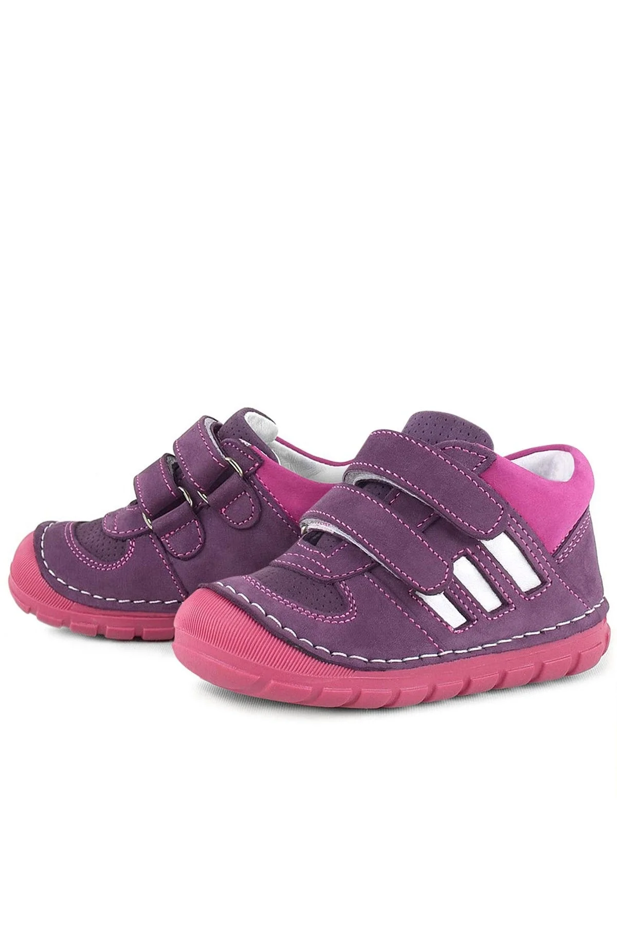 Rakerplus Grizzy Hakiki Deri Mor İlk Adım Kız Bebek Ayakkabısı