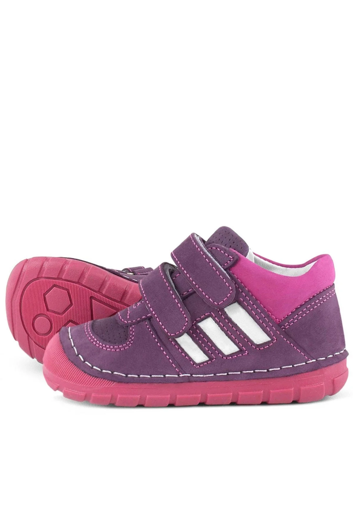 Rakerplus Grizzy Hakiki Deri Mor İlk Adım Kız Bebek Ayakkabısı