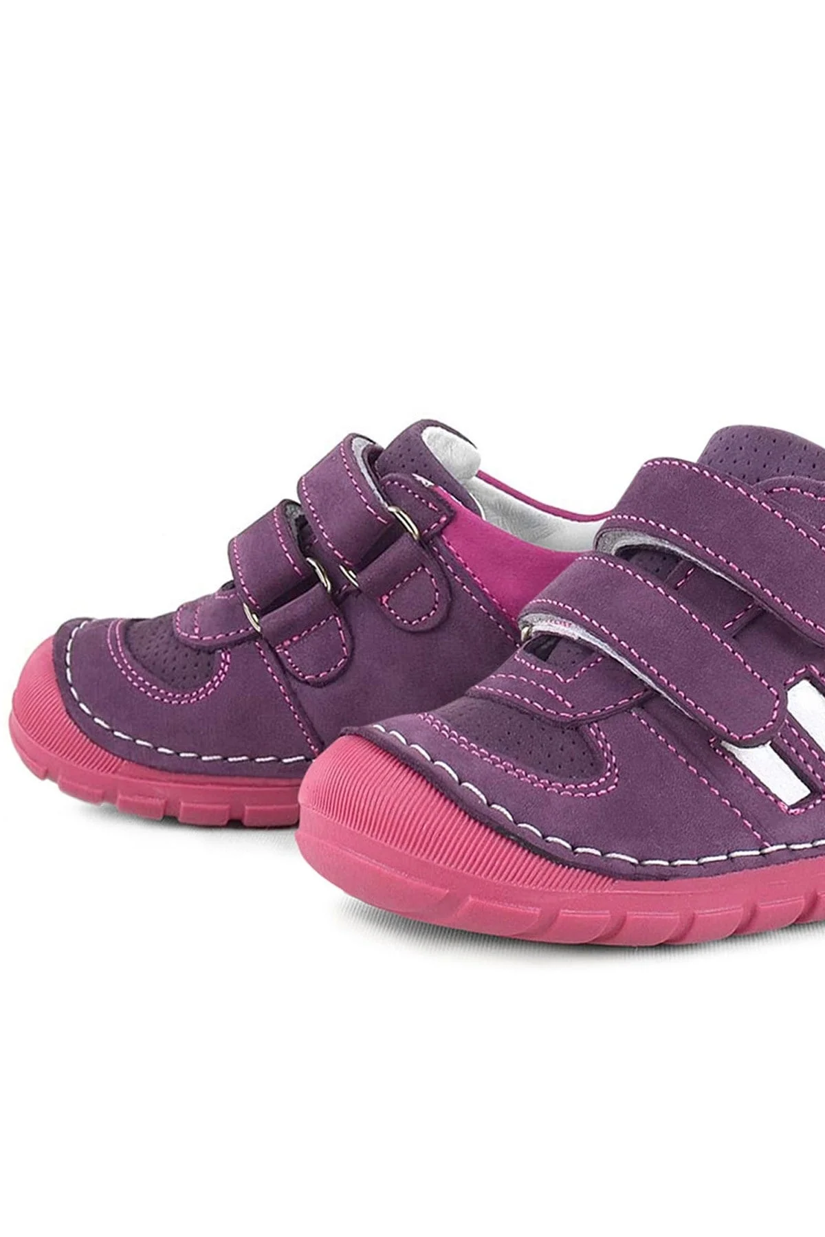 Rakerplus Grizzy Hakiki Deri Mor İlk Adım Kız Bebek Ayakkabısı