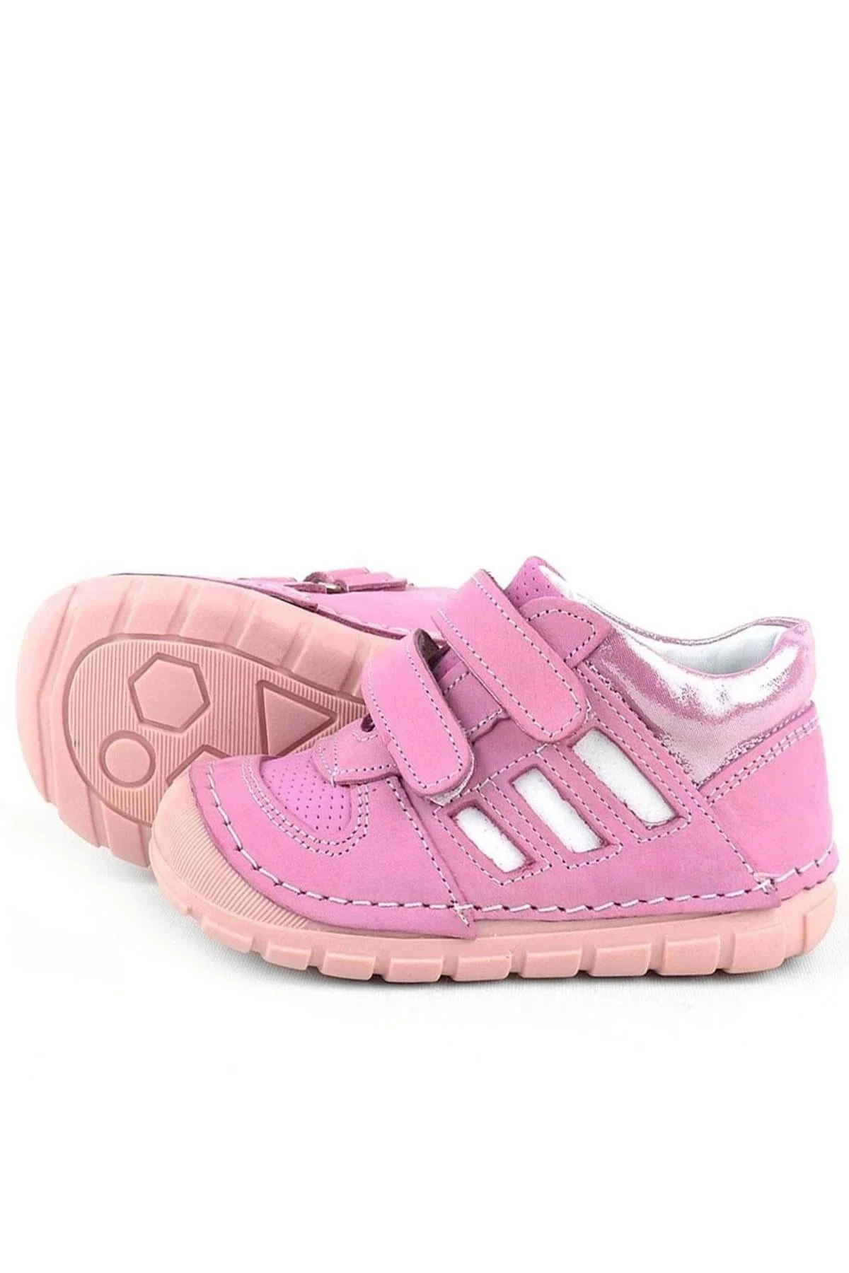 Rakerplus Grizzy Hakiki Deri Pembe İlk Adım Kız Bebek Ayakkabısı