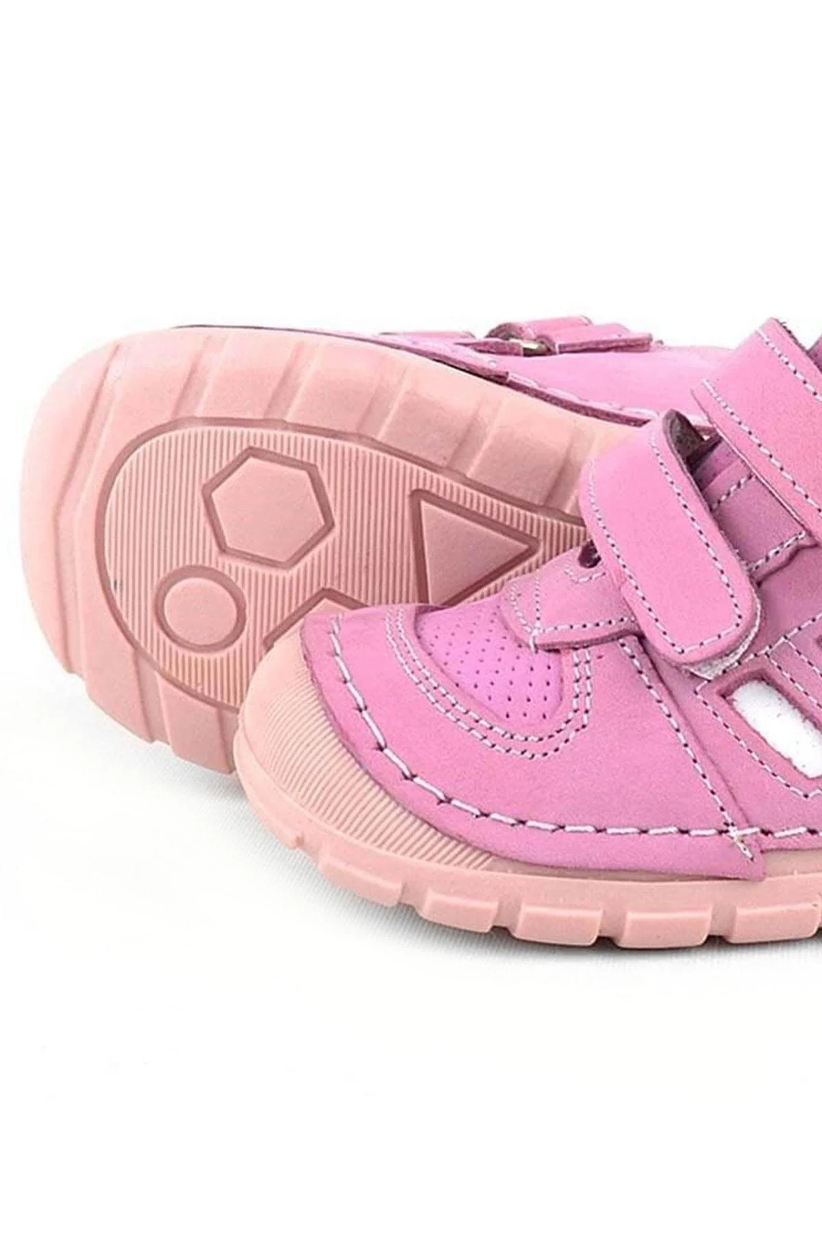 Rakerplus Grizzy Hakiki Deri Pembe İlk Adım Kız Bebek Ayakkabısı