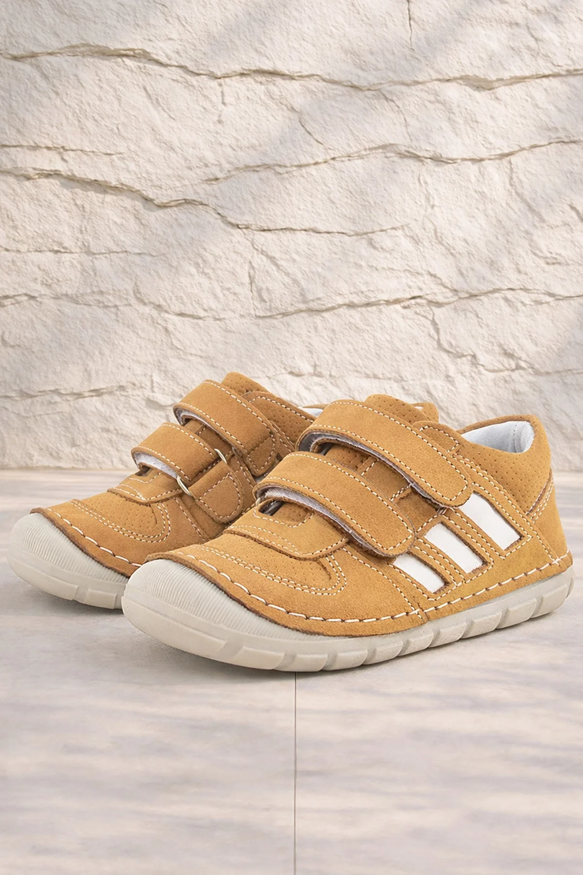 Rakerplus Grizzy Hakiki Deri Taba İlk Adım Unisex Bebek Ayakkabısı