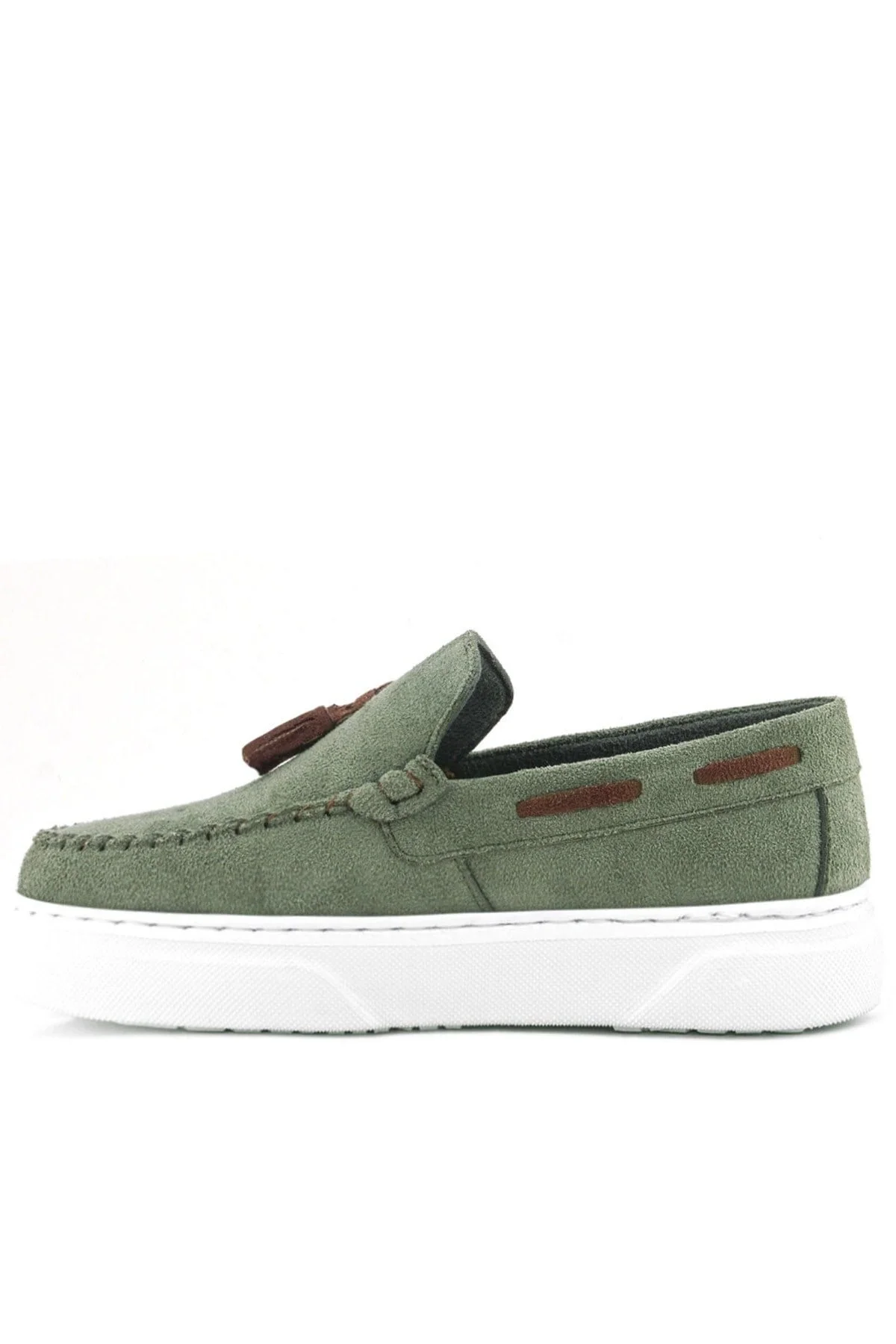 Rakerplus Haki Yeşil Hafif Tabanlı Erkek Çocuk Makosen Ayakkabı