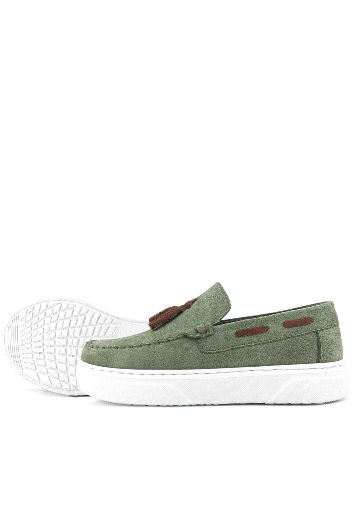 Rakerplus Haki Yeşil Hafif Tabanlı Erkek Çocuk Makosen Ayakkabı