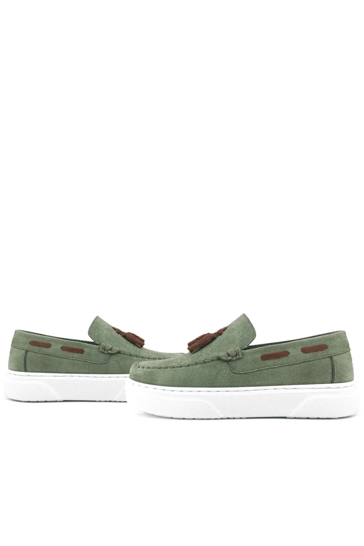 Rakerplus Haki Yeşil Hafif Tabanlı Erkek Çocuk Makosen Ayakkabı