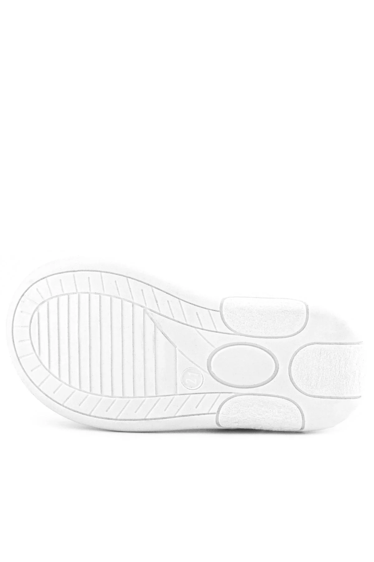 Rakerplus Hakiki Deri Anatomik Beyaz Cırtlı Kız Bebek Sandalet Ayakkabı