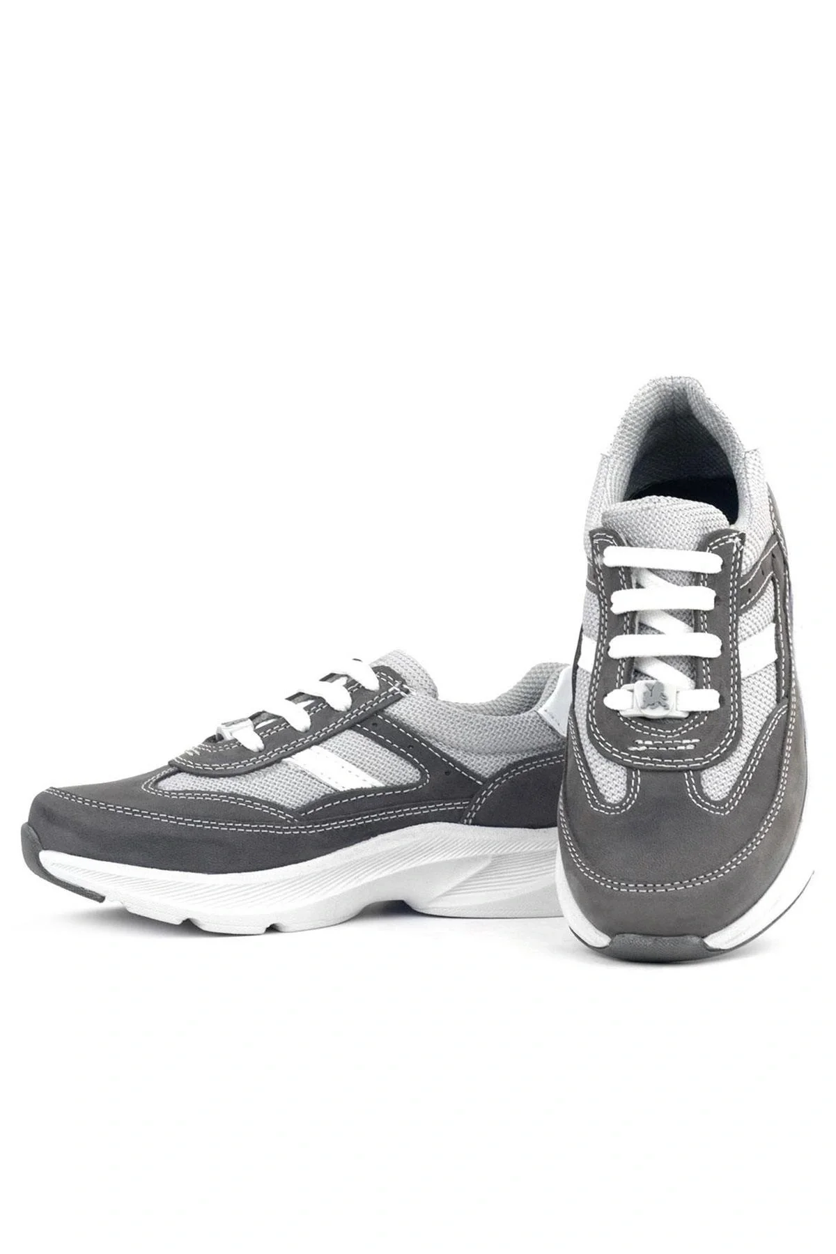 Rakerplus Hakiki Deri Anatomik Gri Bağcıklı Hafif Çocuk Spor Ayakkabı