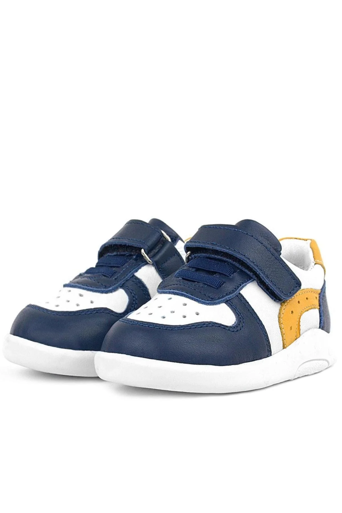 Rakerplus Hakiki Deri Anatomik Lacivert Beyaz Bebek Spor Ayakkabı