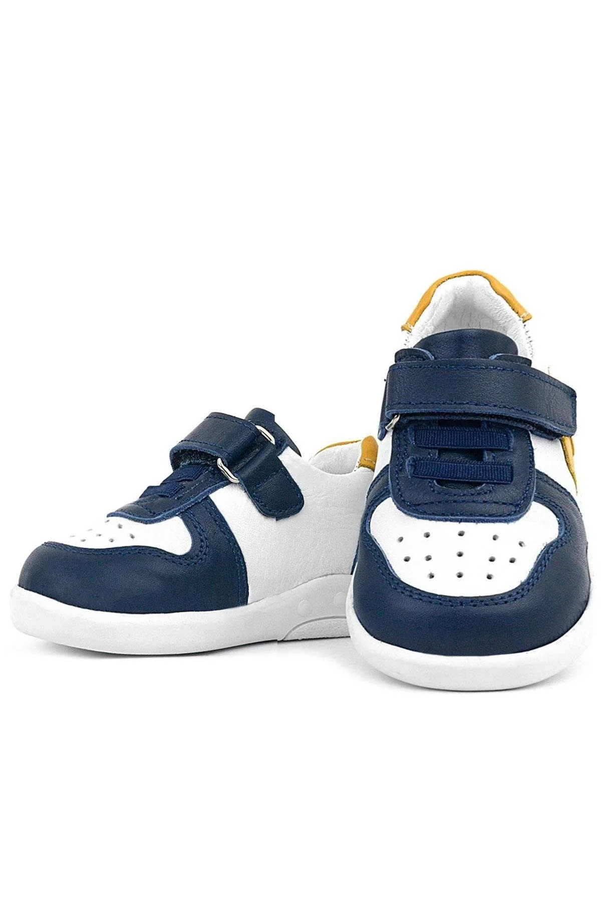 Rakerplus Hakiki Deri Anatomik Lacivert Beyaz Bebek Spor Ayakkabı