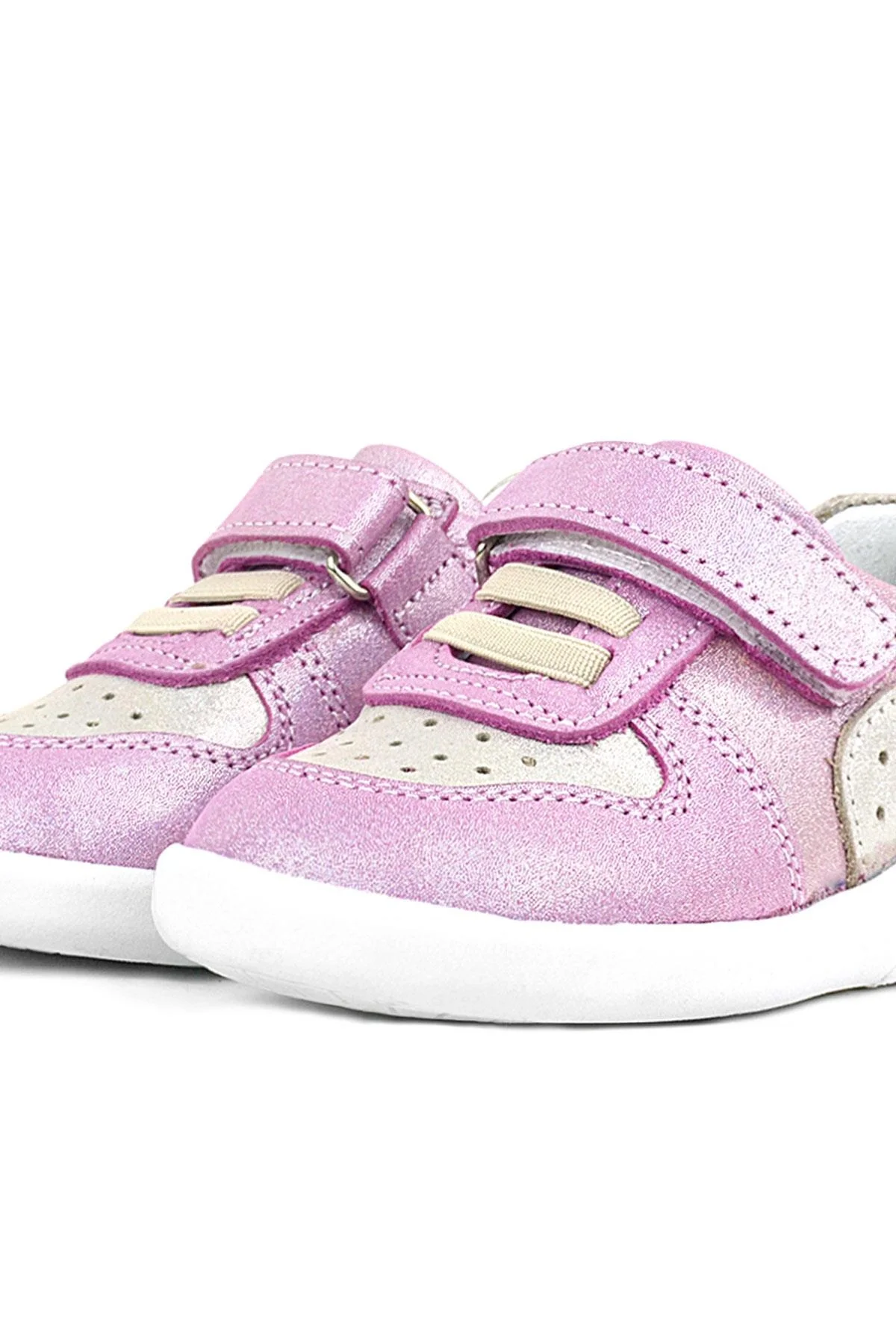 Rakerplus Hakiki Deri Anatomik Pembe Simli Bebek Spor Ayakkabı