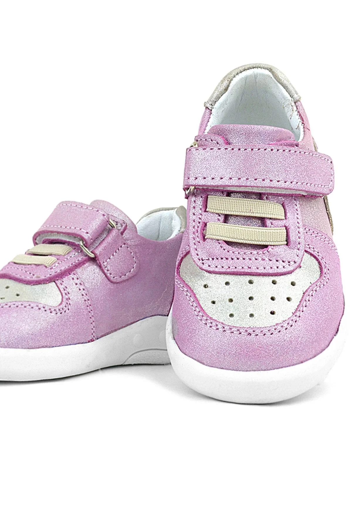 Rakerplus Hakiki Deri Anatomik Pembe Simli Bebek Spor Ayakkabı