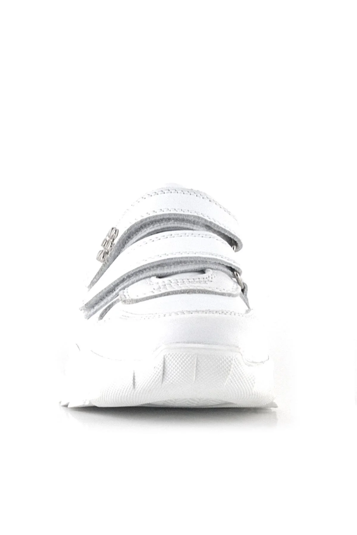 Rakerplus Hakiki Deri Beyaz Çiçek Detaylı Kız Çocuk Spor Ayakkabı