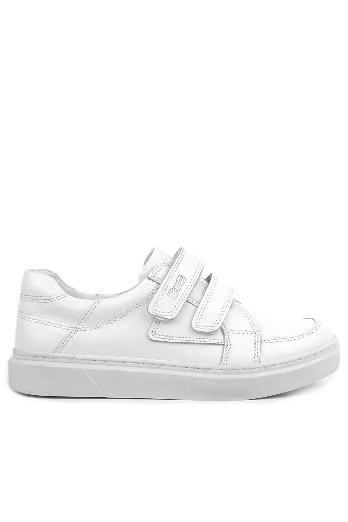 Rakerplus Hakiki Deri Beyaz Cırtlı Genç Erkek Spor Ayakkabı