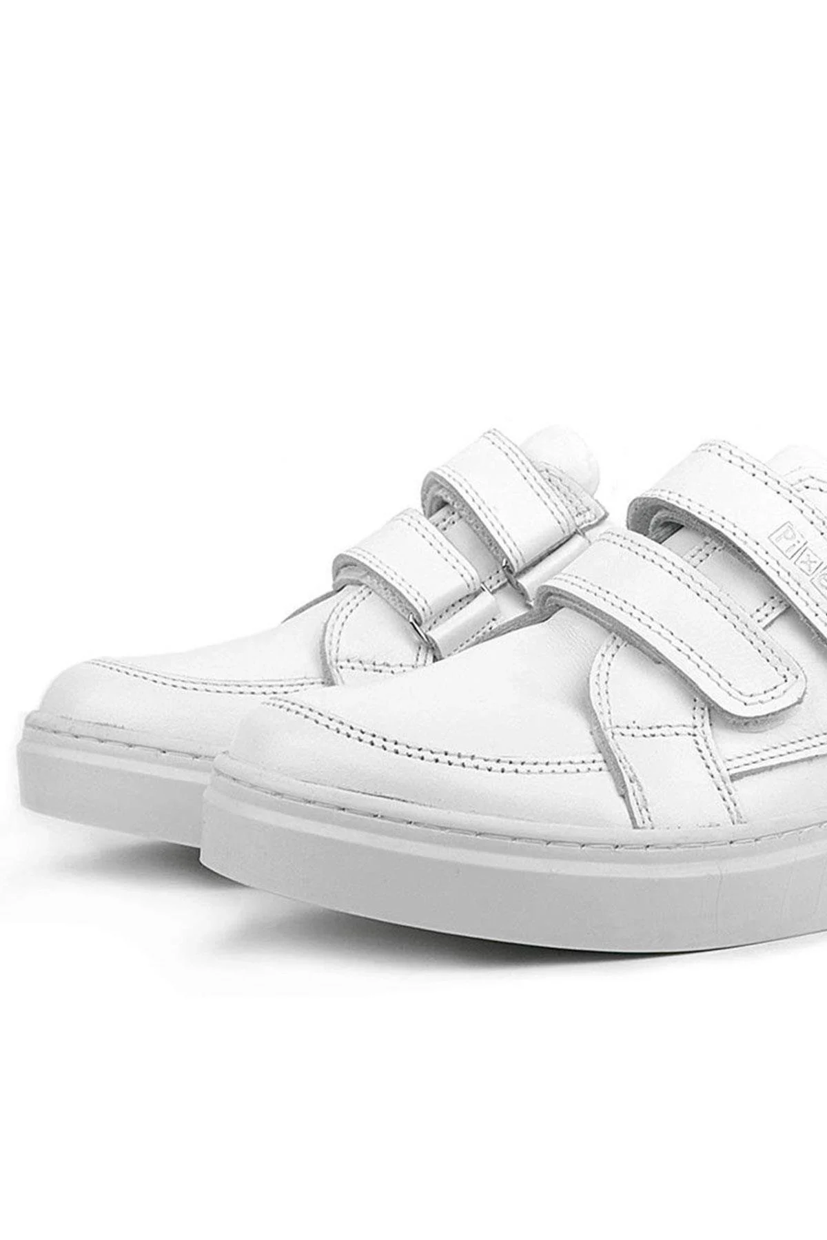 Rakerplus Hakiki Deri Beyaz Cırtlı Genç Erkek Spor Ayakkabı