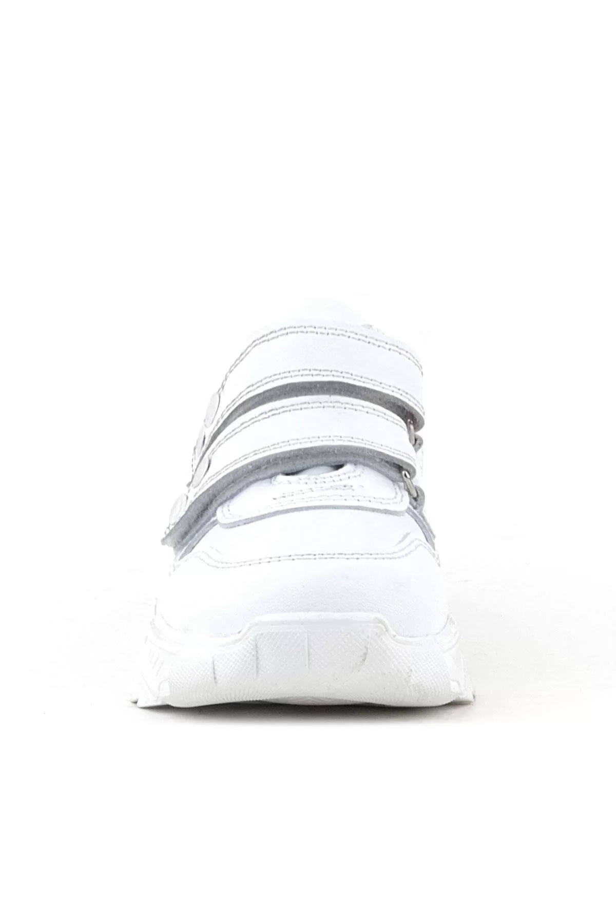Rakerplus Hakiki Deri Beyaz Metal Detaylı Kız Çocuk Sneakers Ayakkabı