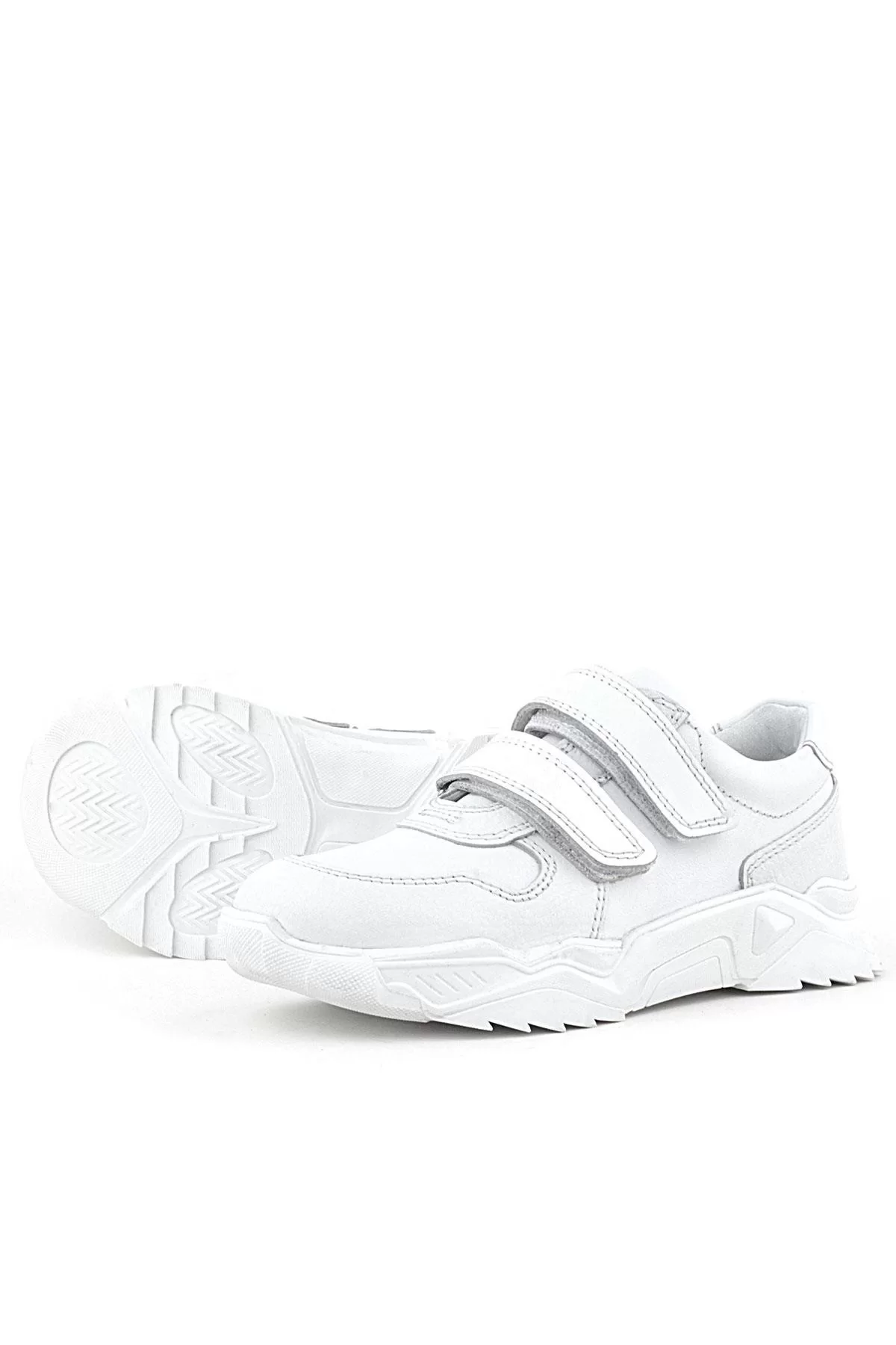 Rakerplus Hakiki Deri Beyaz Yüksek Tabanlı Kız Çocuk Sneakers Ayakkabı