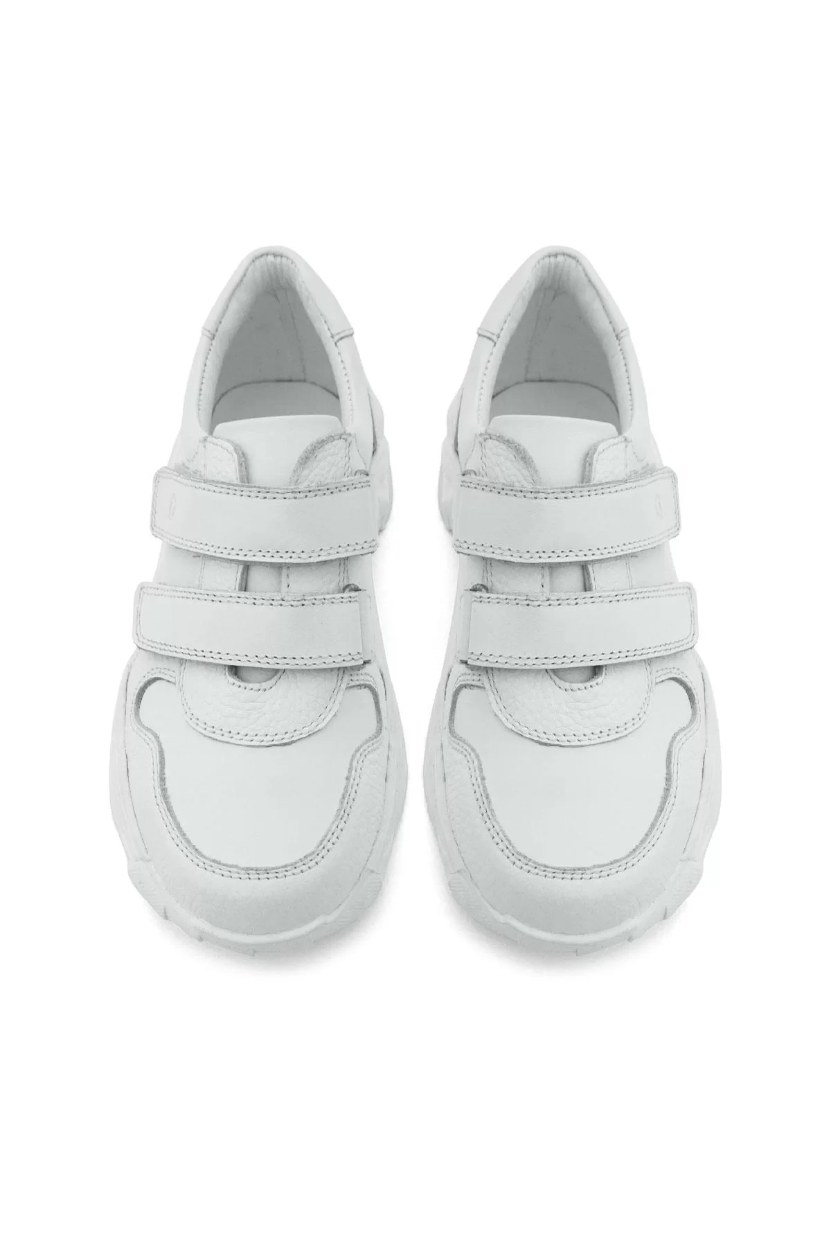 Rakerplus Hakiki Deri Beyaz Yüksek Tabanlı Kız Çocuk Sneakers Ayakkabı