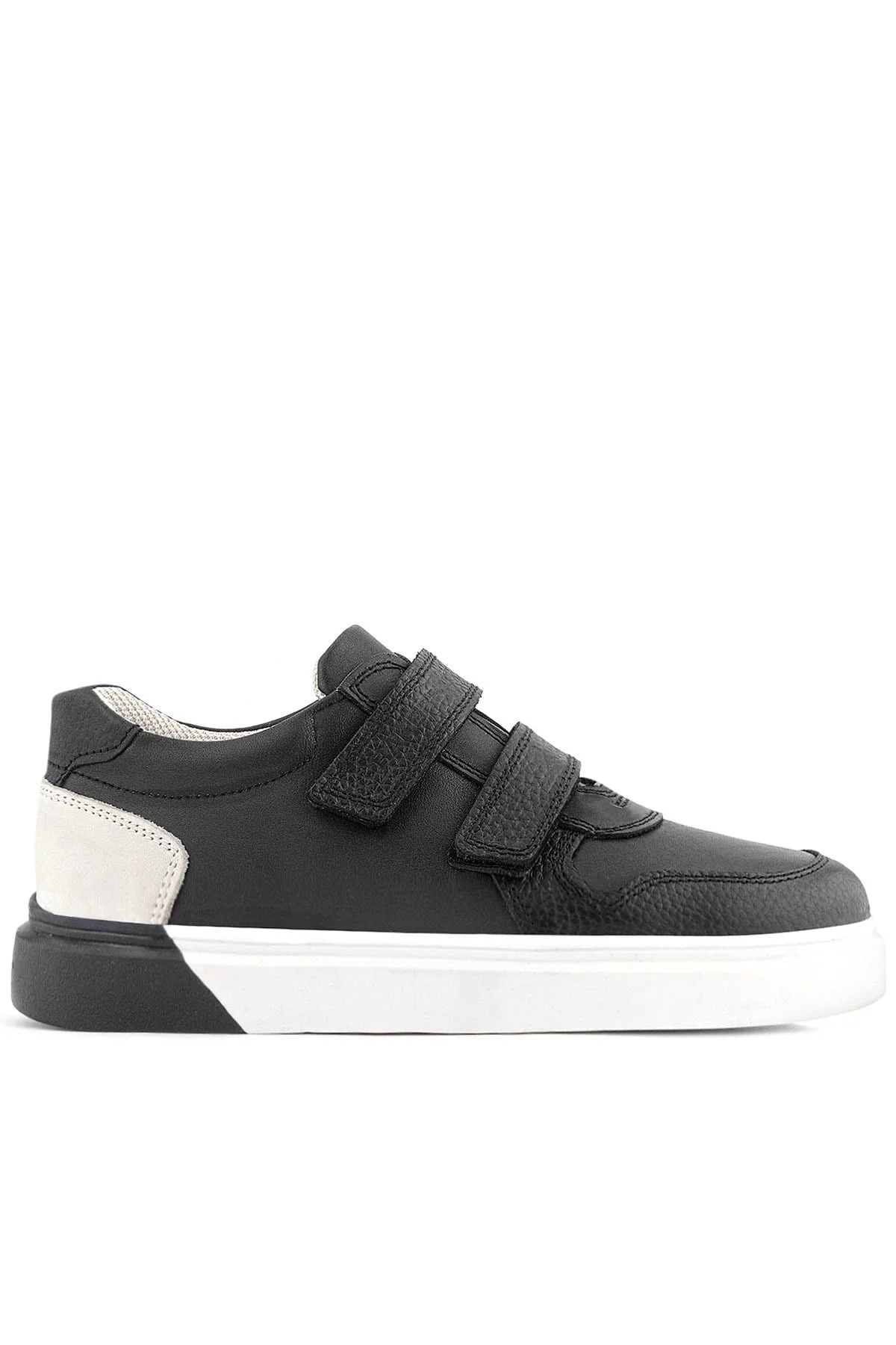 Rakerplus Hakiki Deri Cırt Cırtlı Siyah Erkek Çocuk Spor Ayakkabı