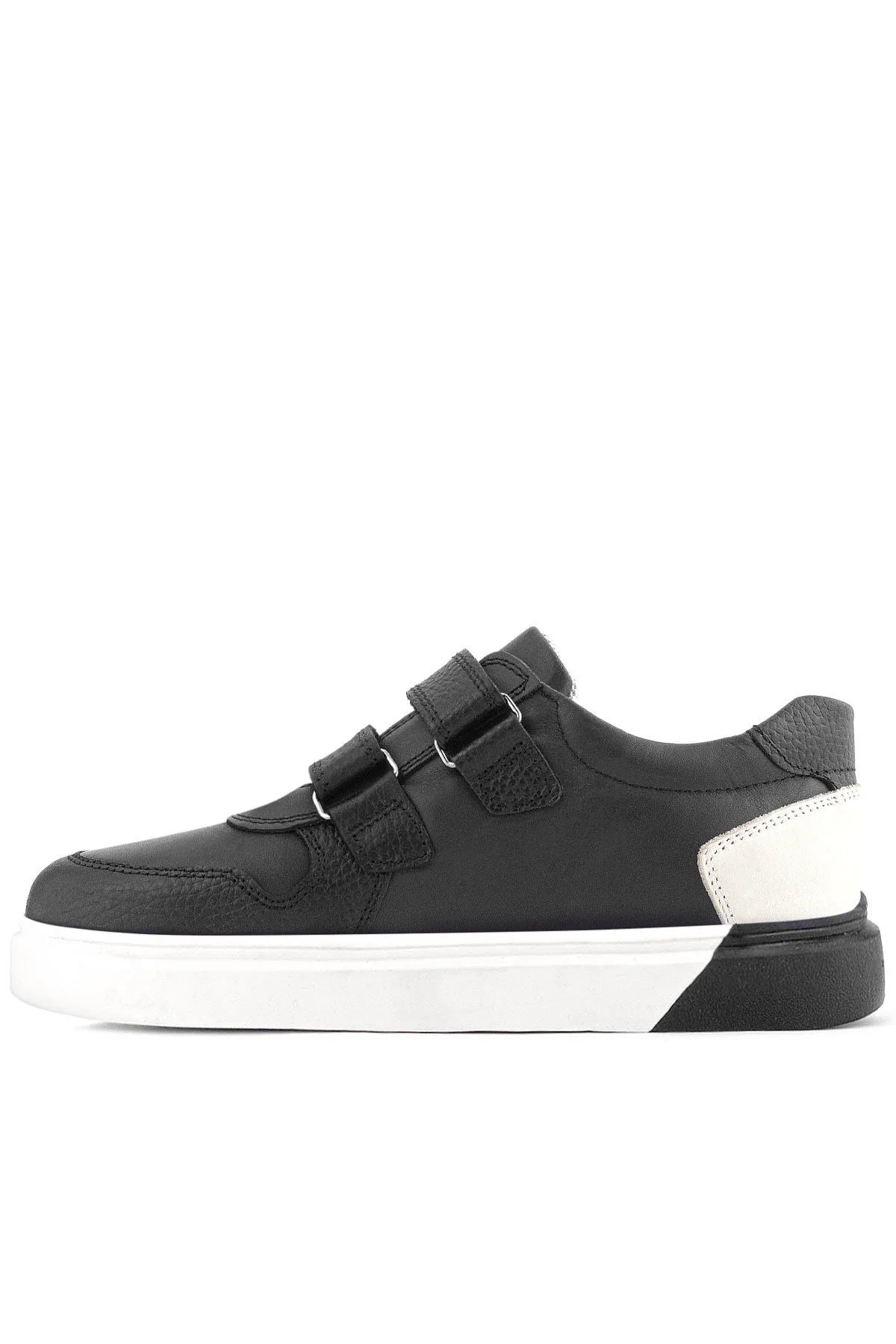 Rakerplus Hakiki Deri Cırt Cırtlı Siyah Erkek Çocuk Spor Ayakkabı