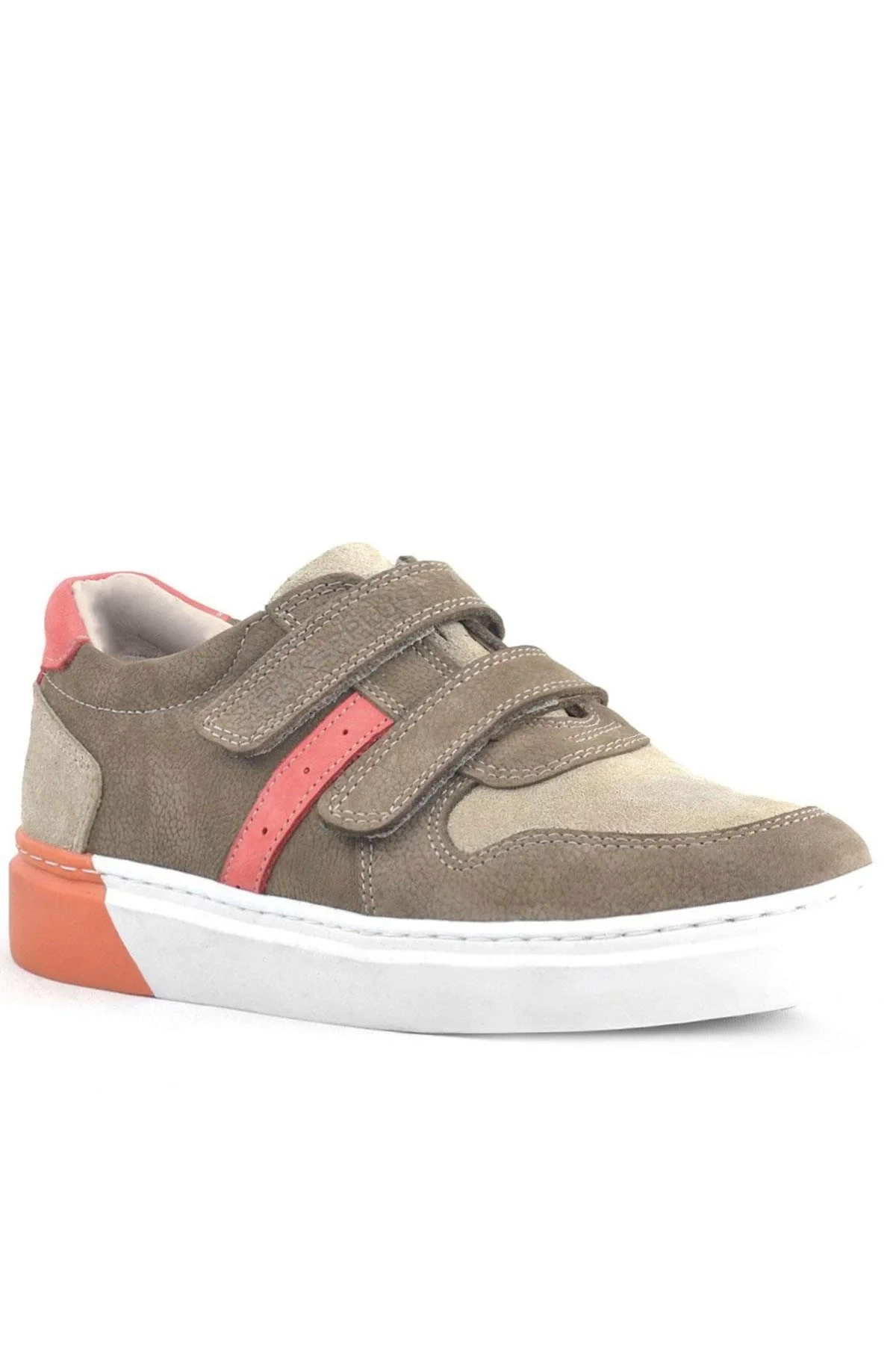 Rakerplus Hakiki Deri Cırtlı Kum Rengi Erkek Çocuk Spor Ayakkabı