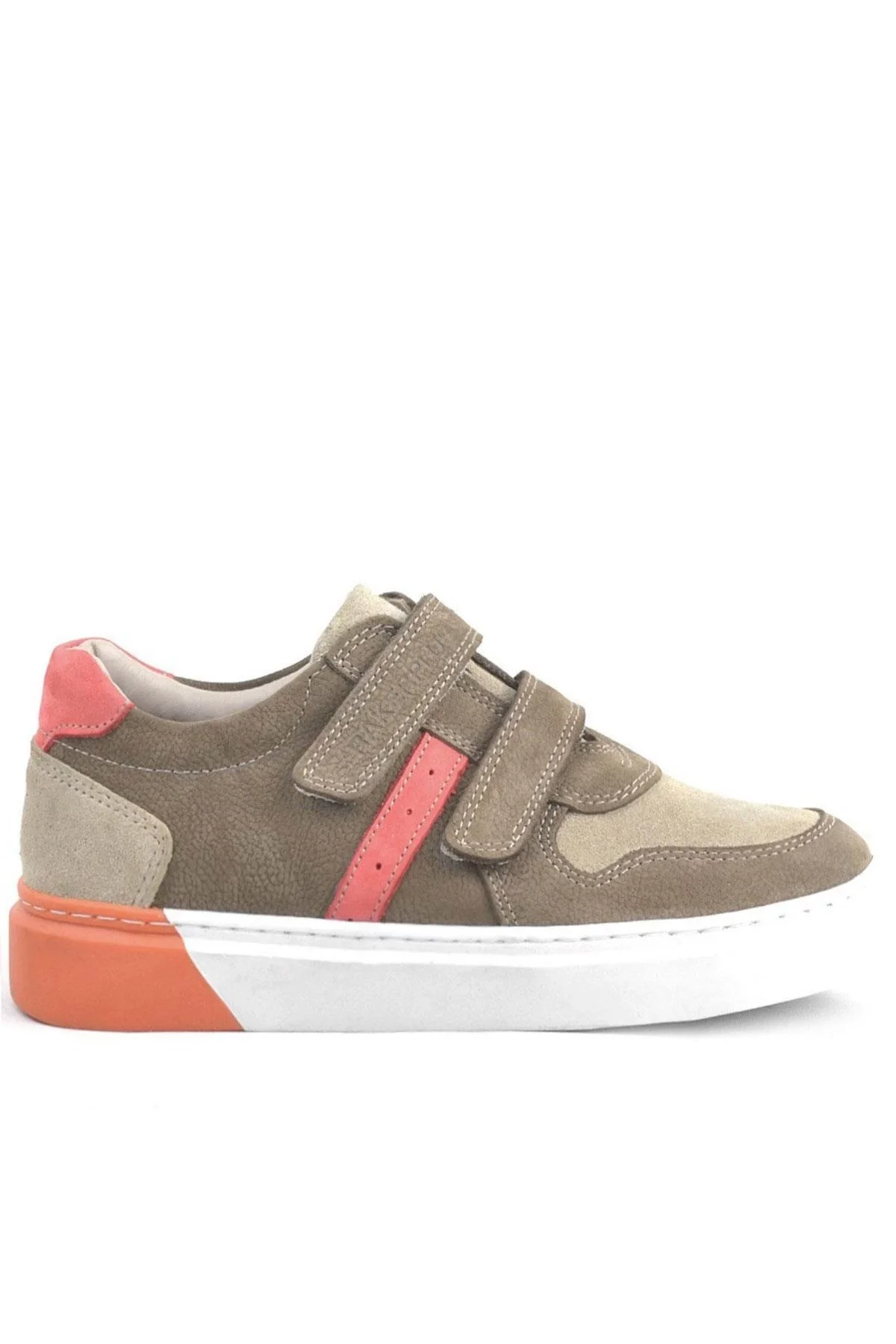 Rakerplus Hakiki Deri Cırtlı Kum Rengi Erkek Çocuk Spor Ayakkabı