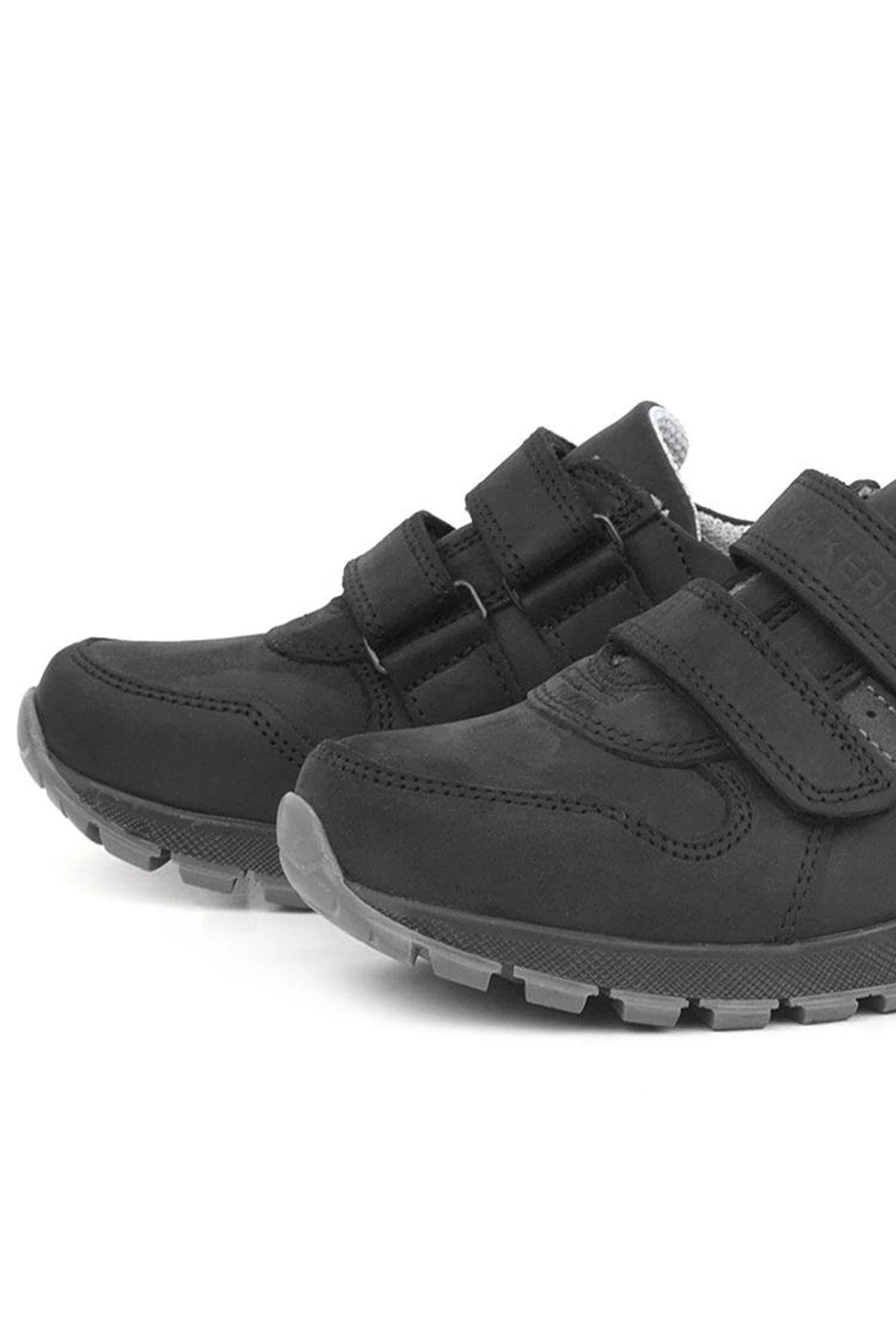 Rakerplus Hakiki Deri Cırtlı Siyah Çocuk Spor Okul Ayakkabı