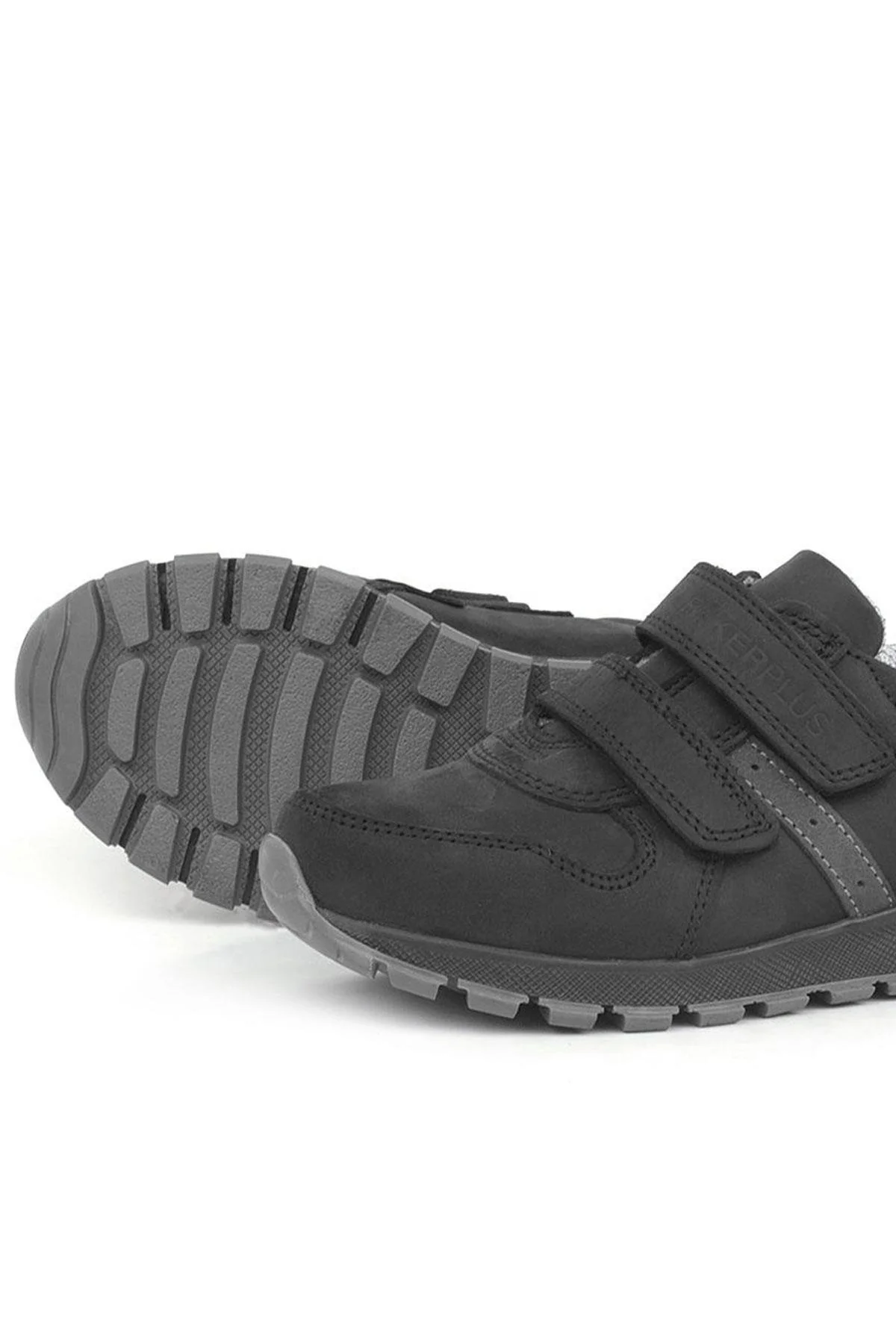 Rakerplus Hakiki Deri Cırtlı Siyah Çocuk Spor Okul Ayakkabı