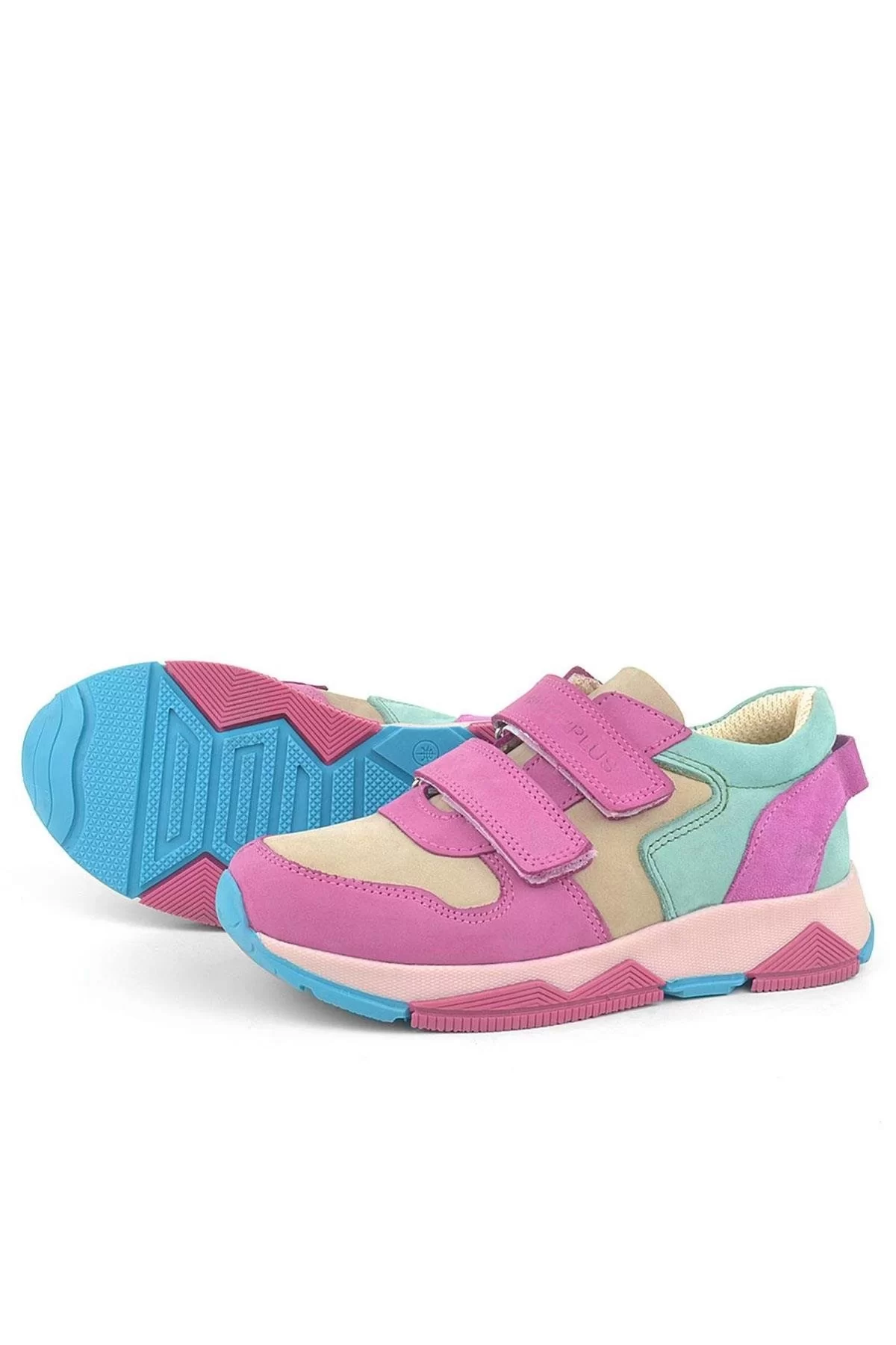 Rakerplus Hakiki Deri Fuşya Pembe Çocuk Sneakers Spor Ayakkabı