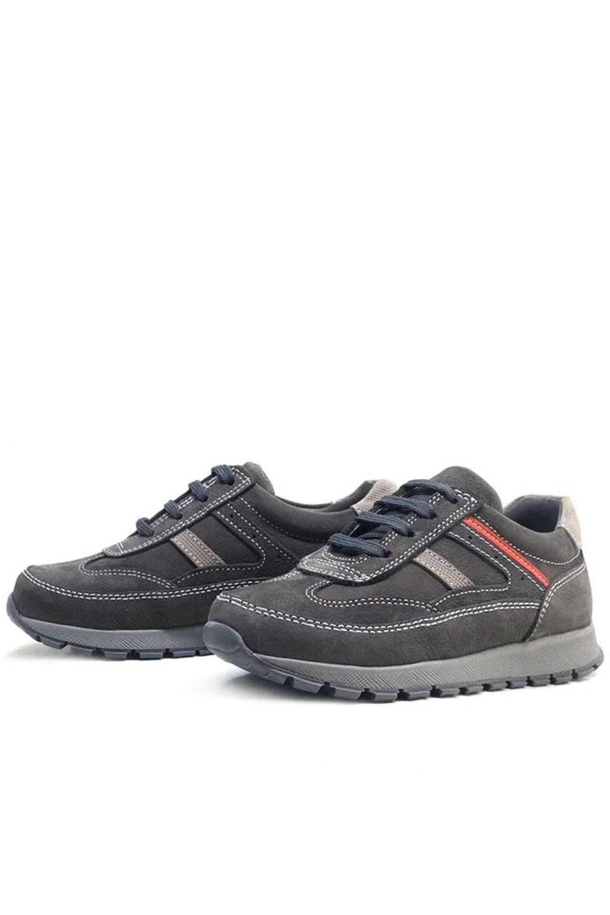 Rakerplus Hakiki Deri Gri Bağcıklı Erkek Çocuk Spor Ayakkabı