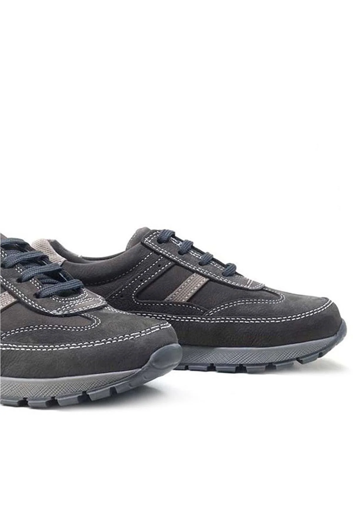 Rakerplus Hakiki Deri Gri Bağcıklı Erkek Çocuk Spor Ayakkabı