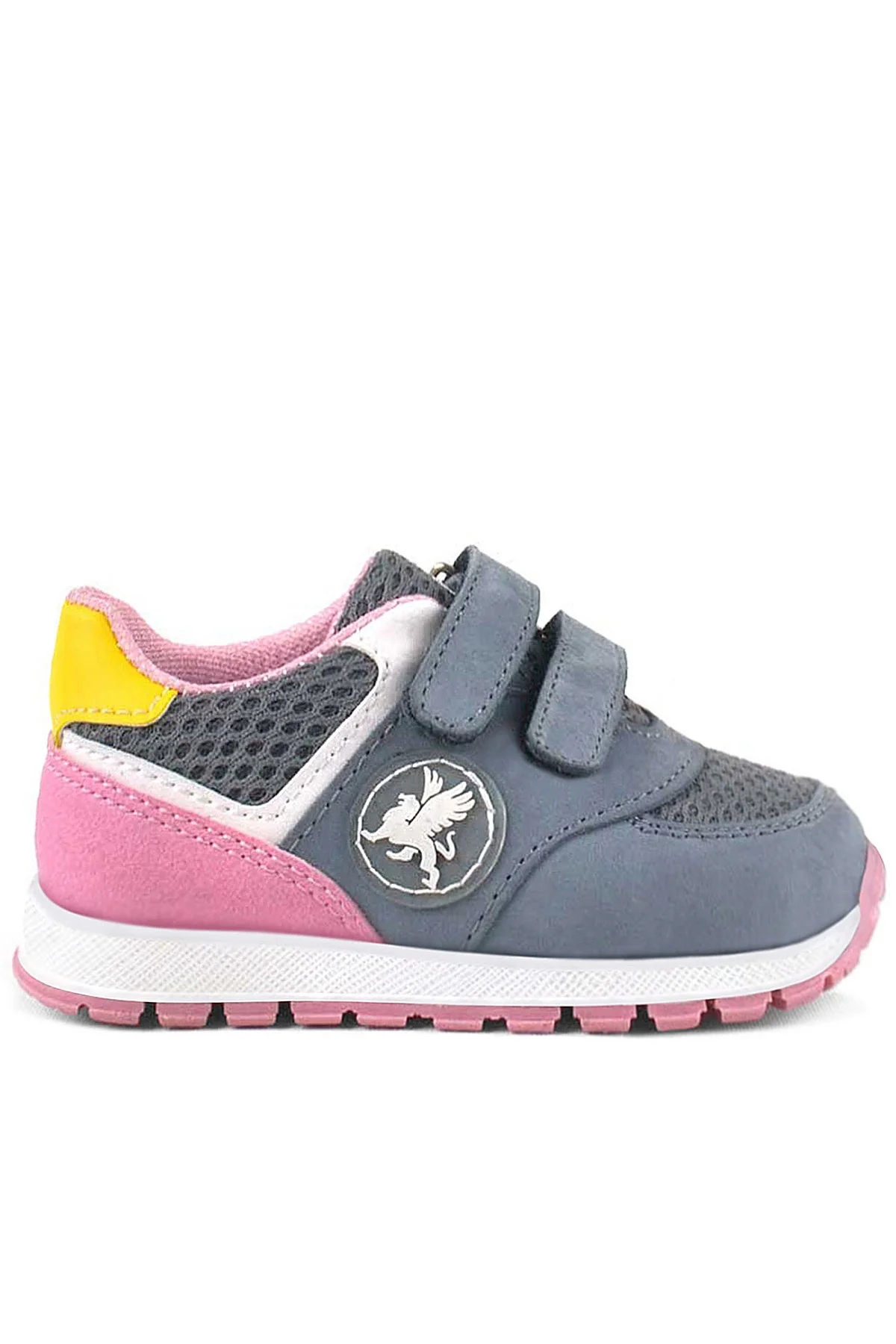 Rakerplus Hakiki Deri Gri Cırtlı Kız Bebek Spor Ayakkabı
