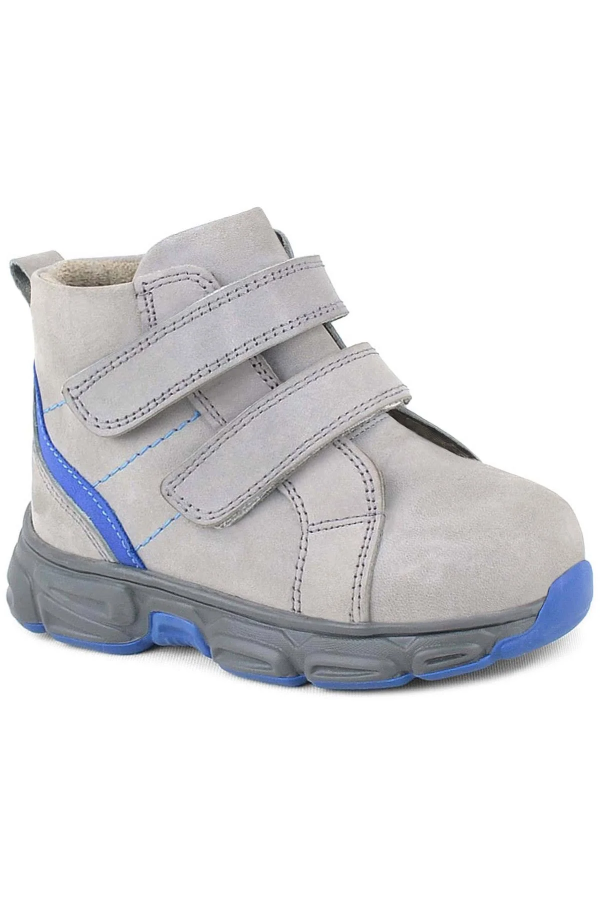 Rakerplus Hakiki Deri Gri Cırtlı Spor Erkek Bebek Bot
