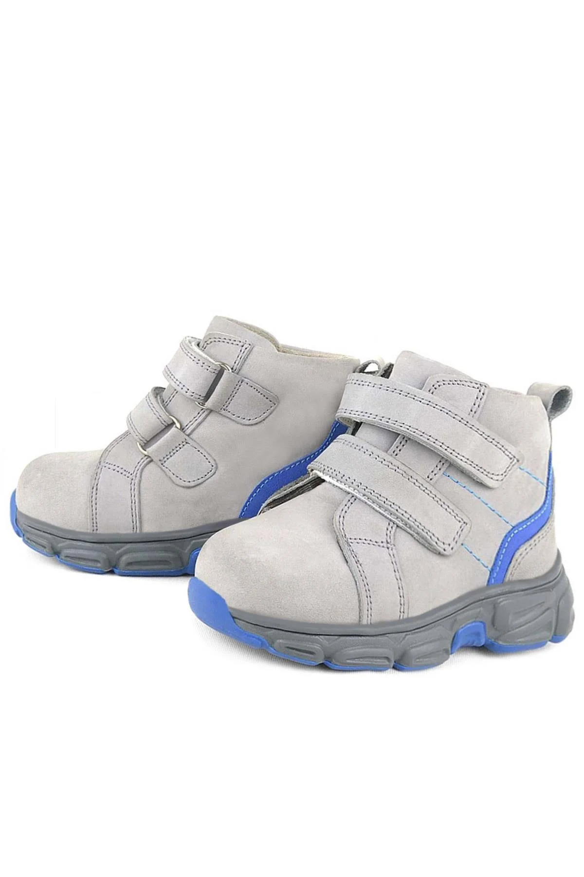 Rakerplus Hakiki Deri Gri Cırtlı Spor Erkek Bebek Bot