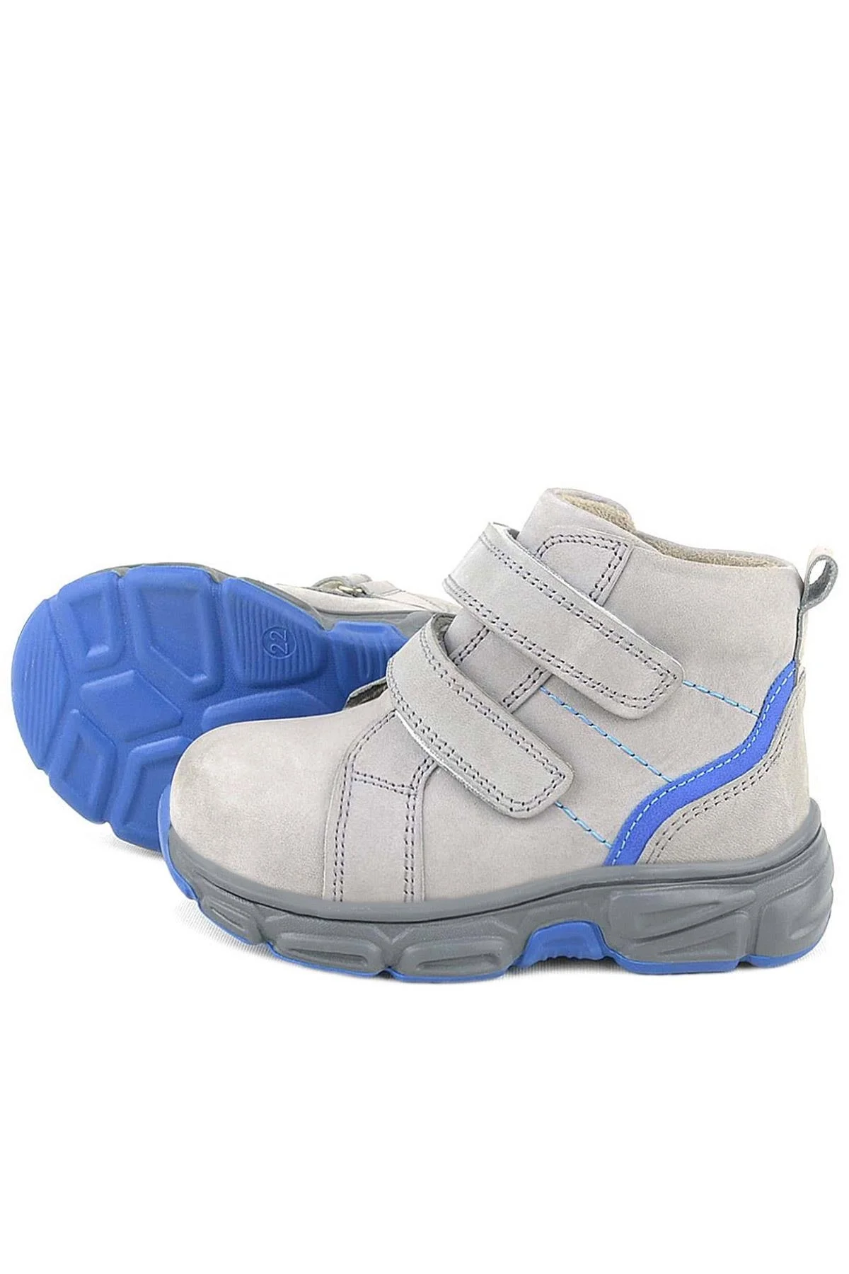 Rakerplus Hakiki Deri Gri Cırtlı Spor Erkek Bebek Bot