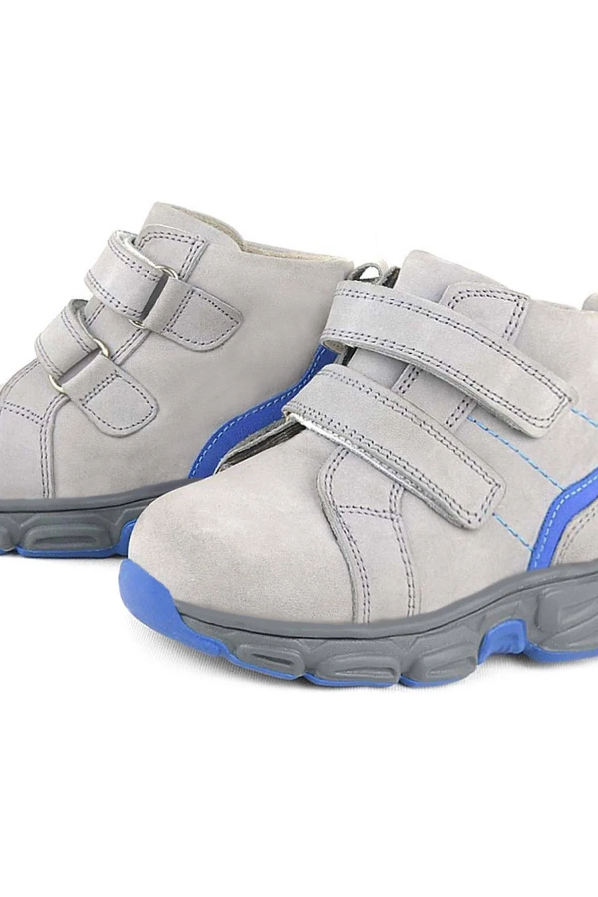 Rakerplus Hakiki Deri Gri Cırtlı Spor Erkek Bebek Bot