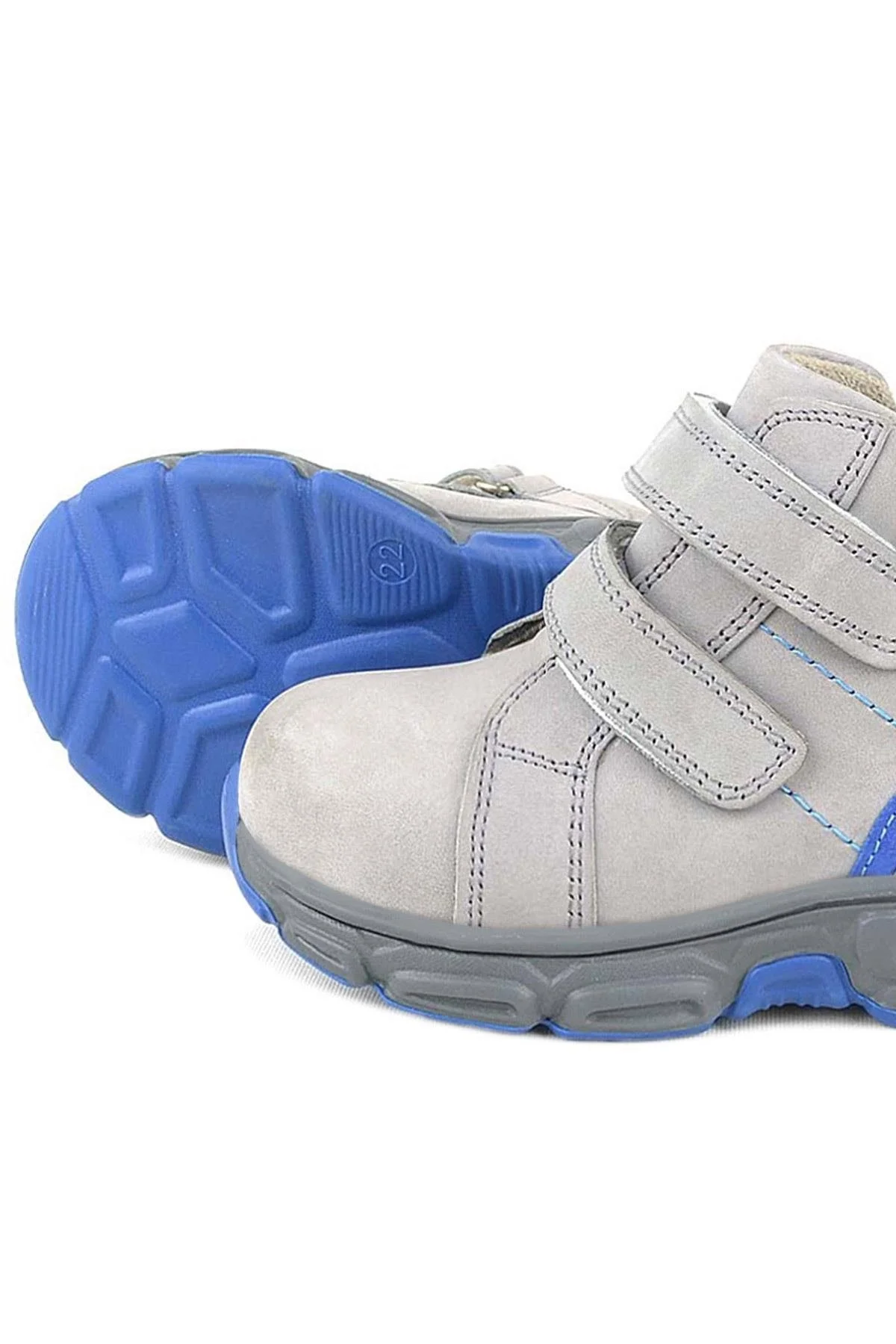 Rakerplus Hakiki Deri Gri Cırtlı Spor Erkek Bebek Bot