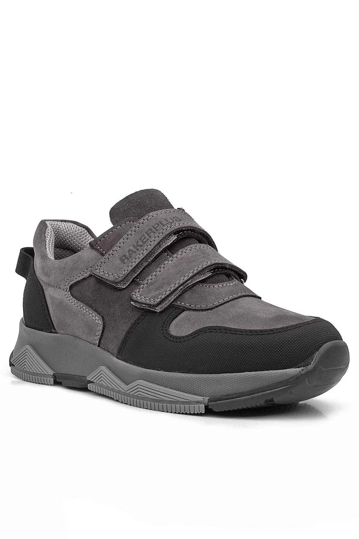 Rakerplus Hakiki Deri Gri Çocuk Sneakers Spor Ayakkabı