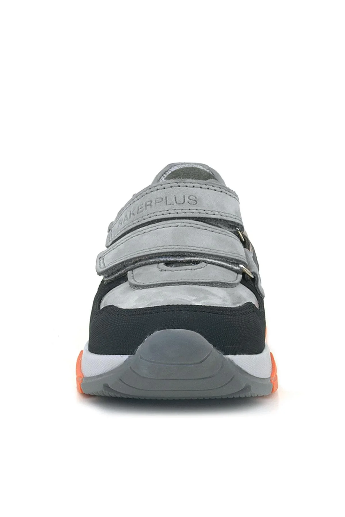 Rakerplus Hakiki Deri Gri Siyah Çocuk Sneakers Spor Ayakkabı