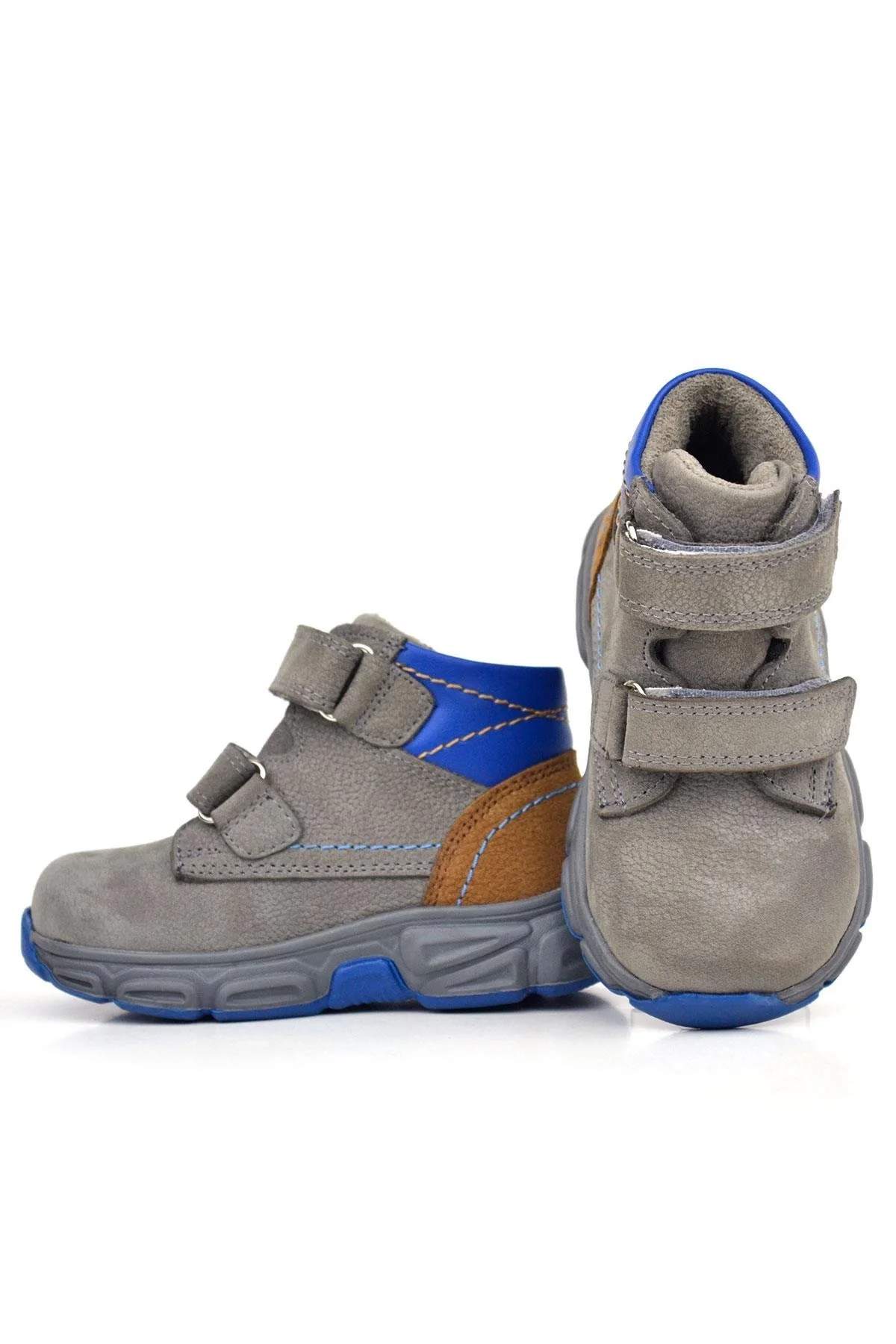 Rakerplus Hakiki Deri Gri Taba Nubuk Bebek Spor Bot Ayakkabı