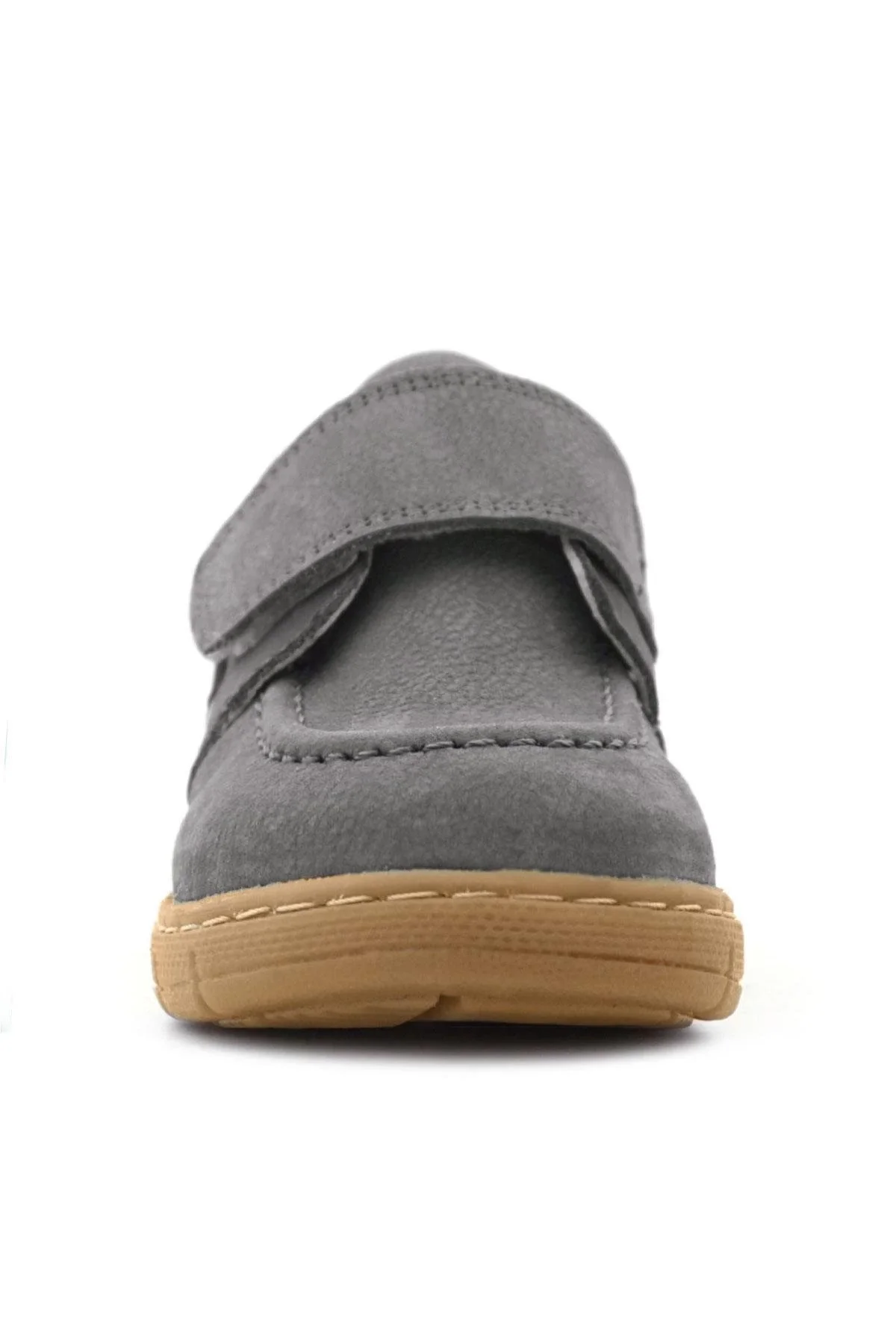 Rakerplus Hakiki Deri Gri Yeşil Cırt Cırtlı Bebek Bot