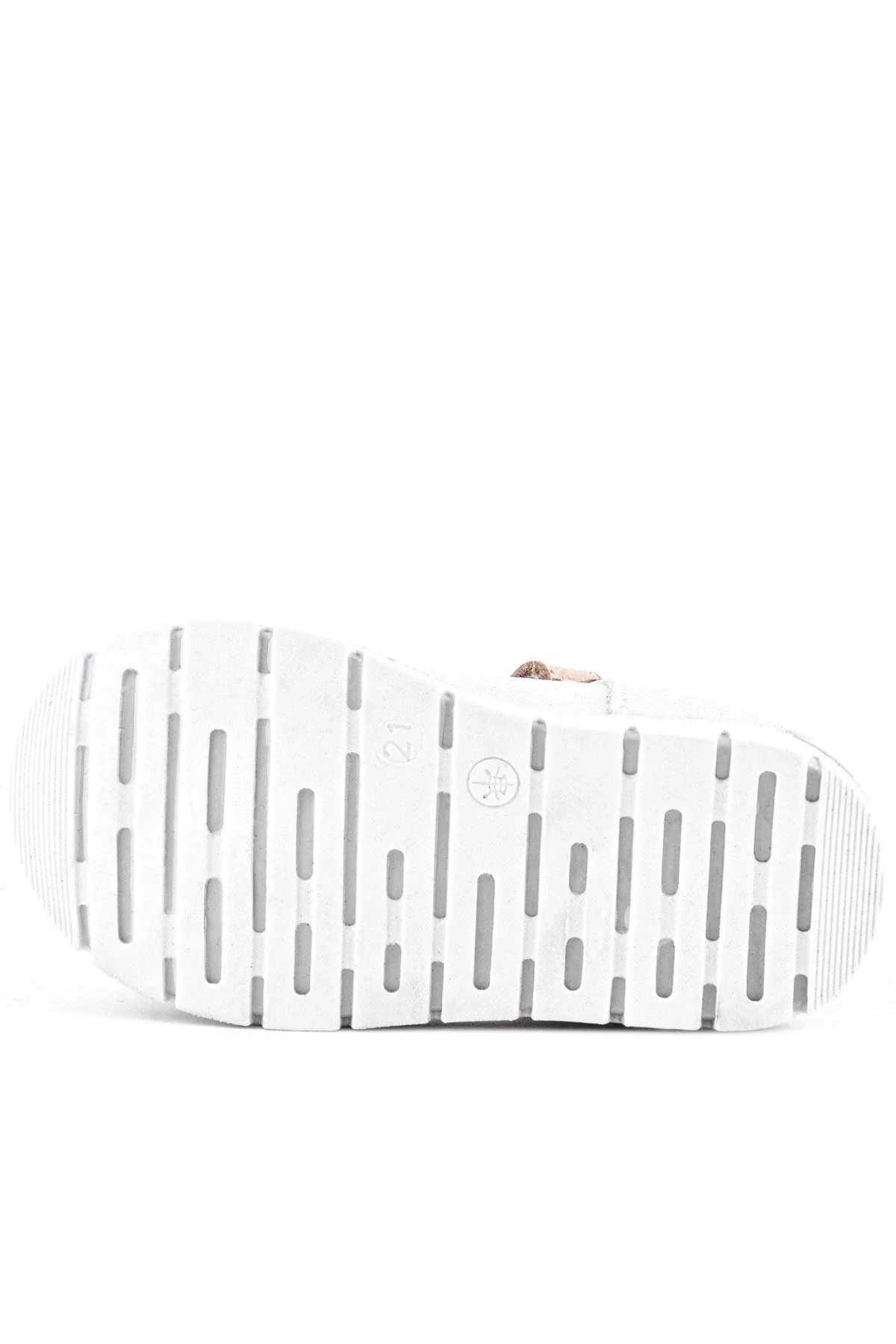 Rakerplus Hakiki Deri Gümüş Pudra Kız Bebek Babet Ayakkabı