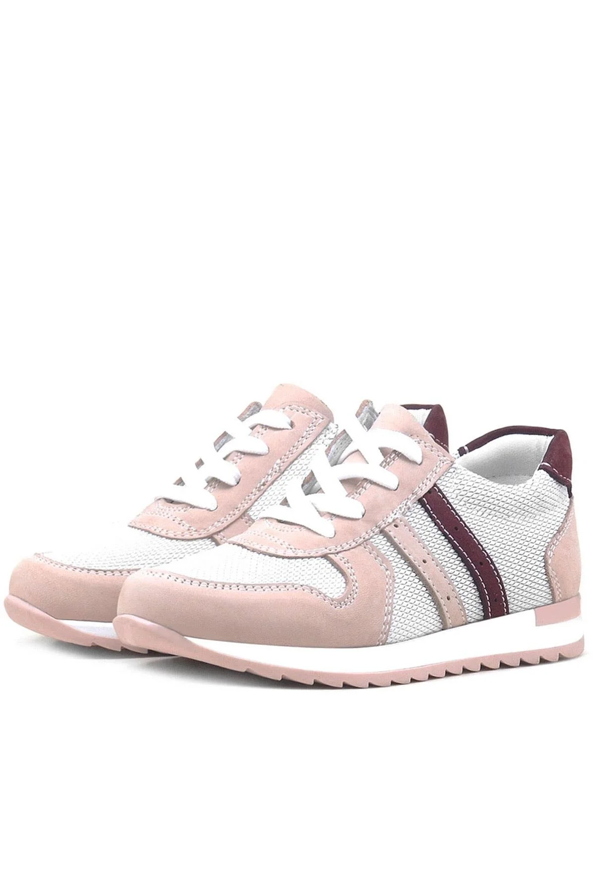 Rakerplus Hakiki Deri Günlük Pembe Kız Çocuk Spor Ayakkabı