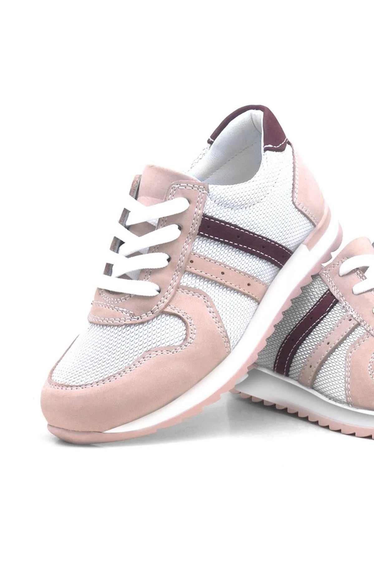 Rakerplus Hakiki Deri Günlük Pembe Kız Çocuk Spor Ayakkabı