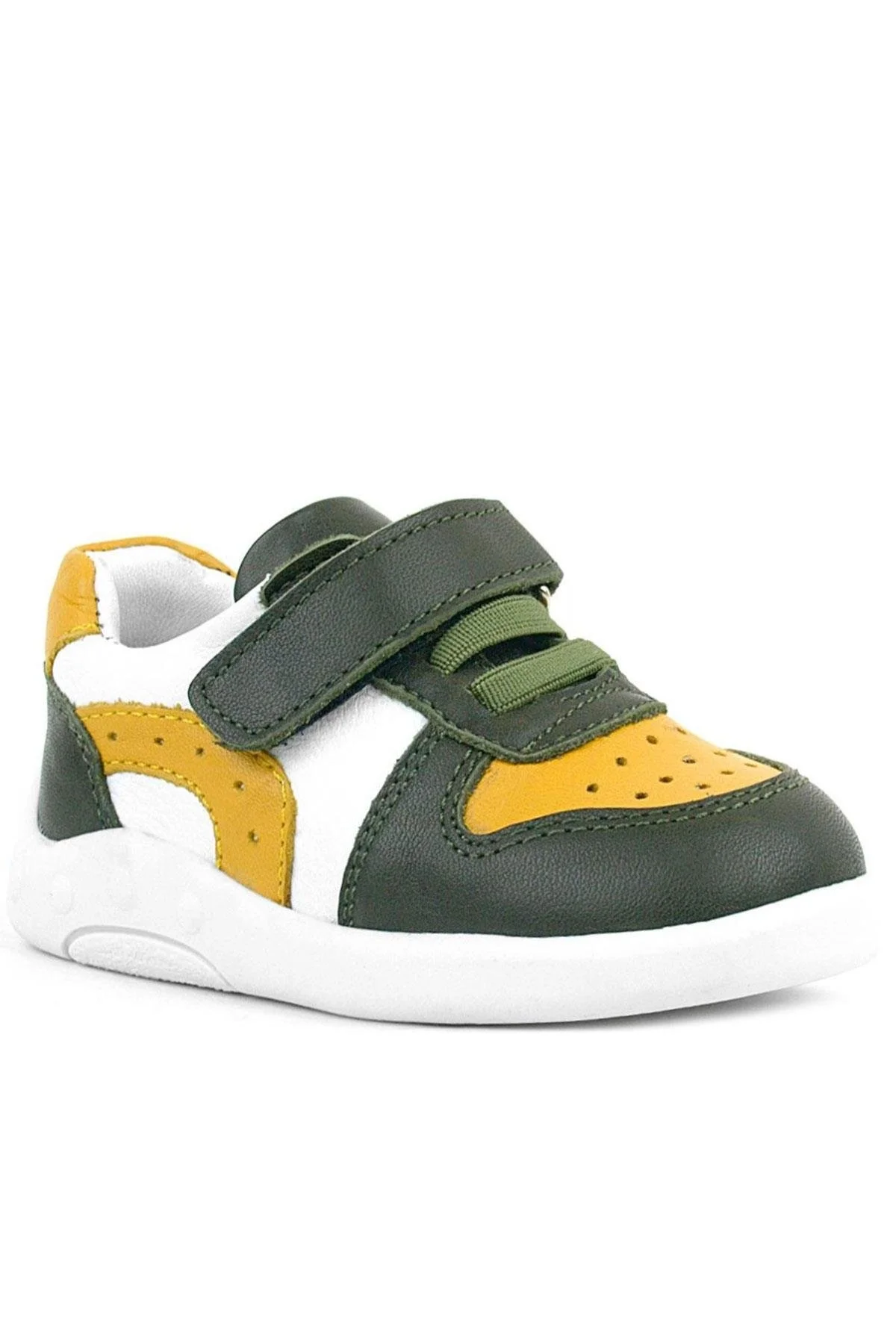 Rakerplus Hakiki Deri Haki Sarı Anatomik Bebek Spor Ayakkabı