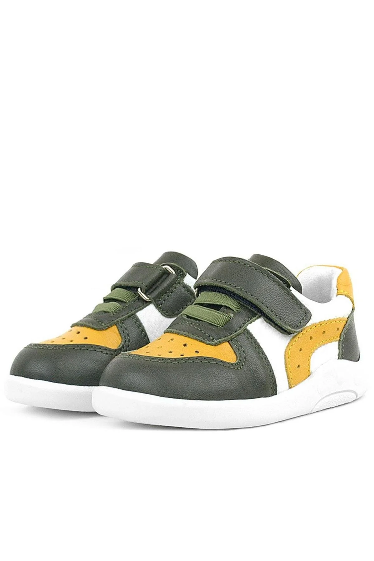 Rakerplus Hakiki Deri Haki Sarı Anatomik Bebek Spor Ayakkabı