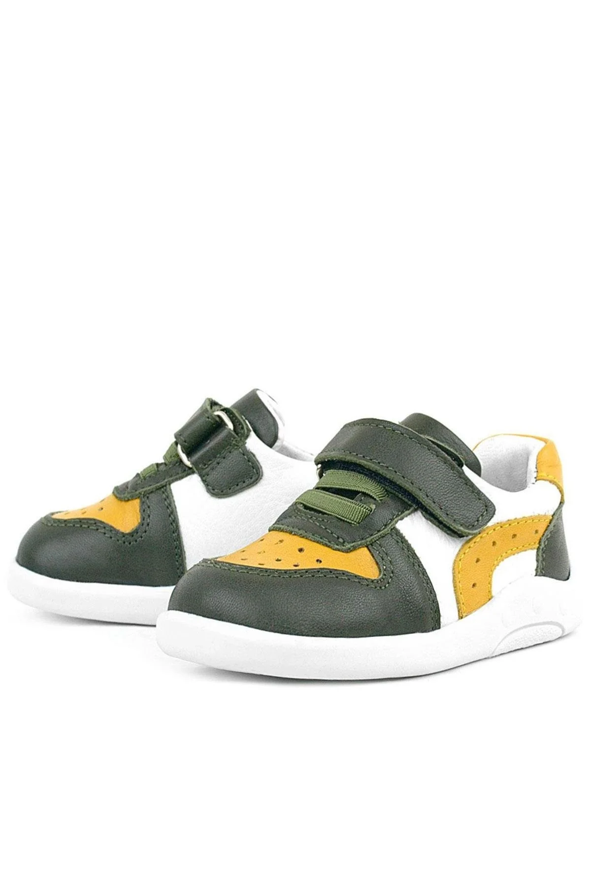 Rakerplus Hakiki Deri Haki Sarı Anatomik Bebek Spor Ayakkabı
