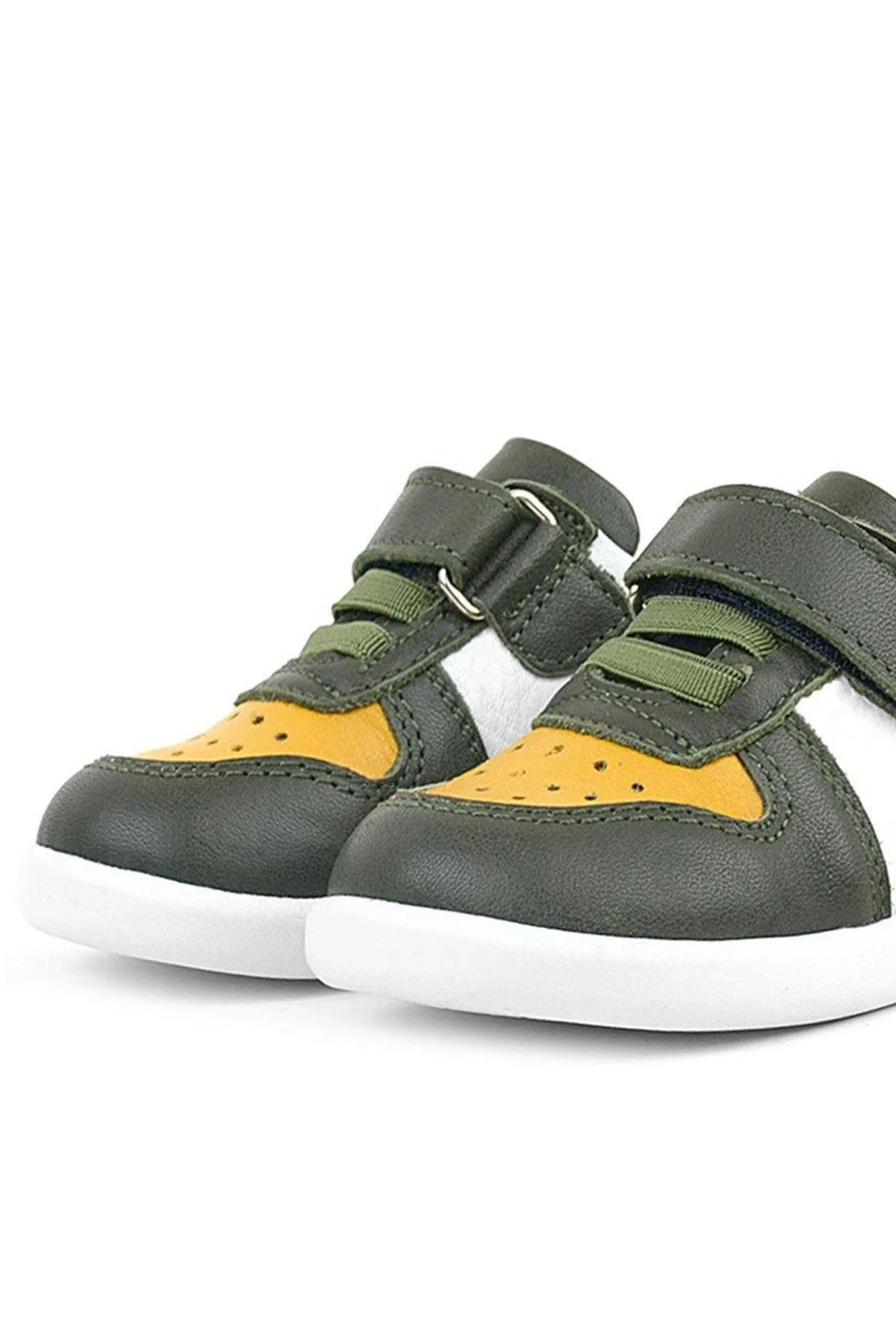 Rakerplus Hakiki Deri Haki Sarı Anatomik Bebek Spor Ayakkabı