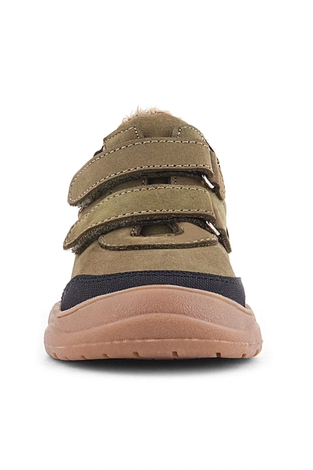 Rakerplus Hakiki Deri Haki Yeşil Cırtlı Çocuk Spor Bot