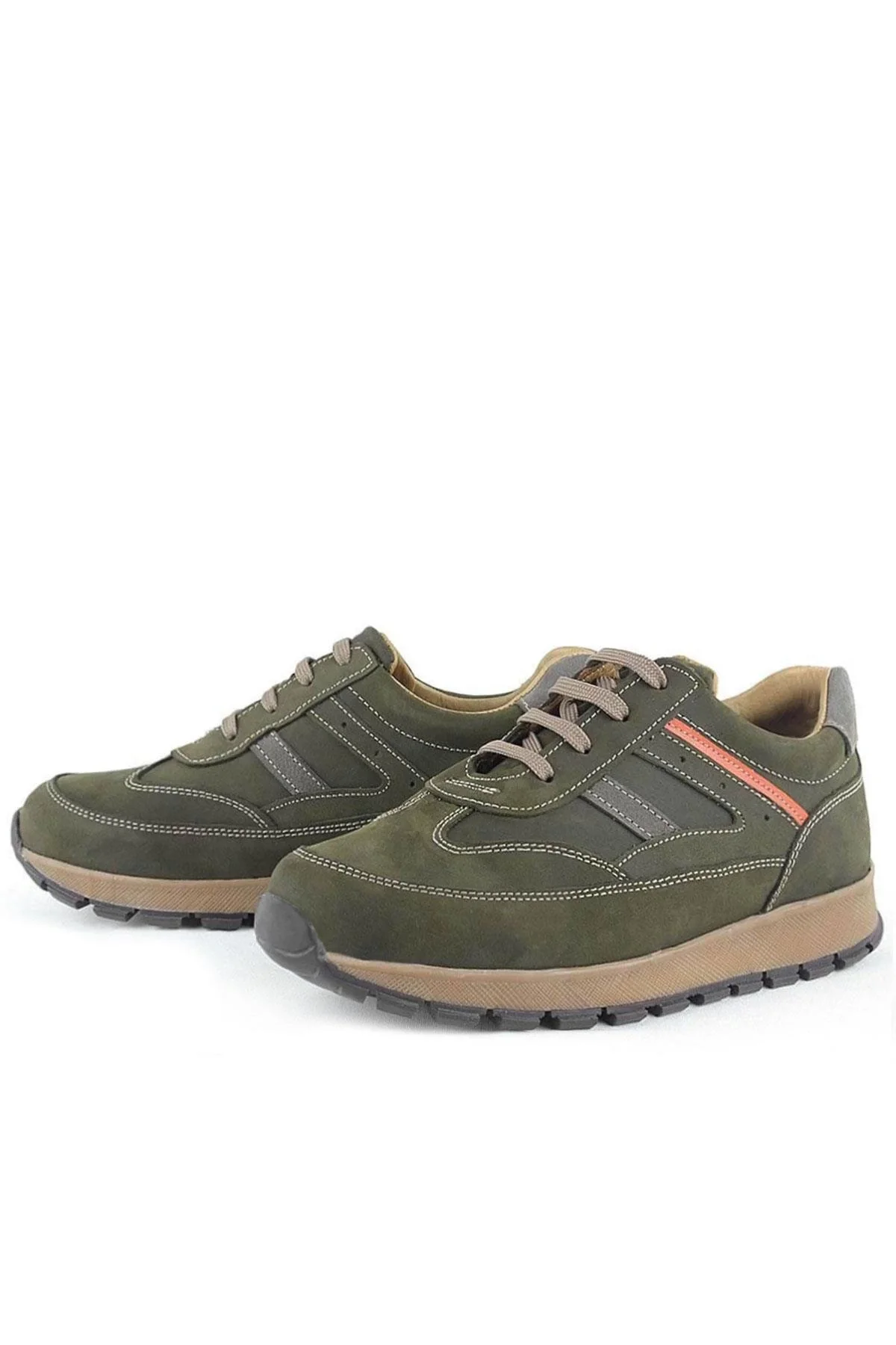 Rakerplus Hakiki Deri Haki Yeşil Erkek Çocuk Spor Ayakkabı